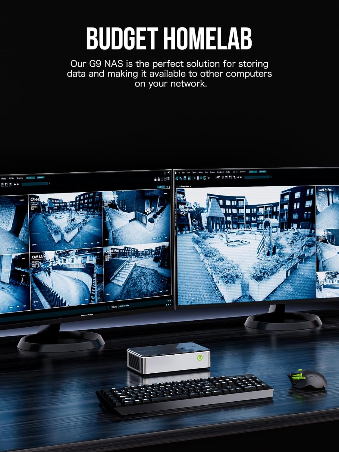 Gmktec Mini PC NAS Intel N150 Dual Boot System Desktop Computer 12GB DDR5 64GB EMMC+512GB SSD, 4*M.2 Nvme Slots, Dual NIC 2.5G, USB-C/USB 3.2 10Gbps, Network Attached Storage Upgraded G9 image number 6