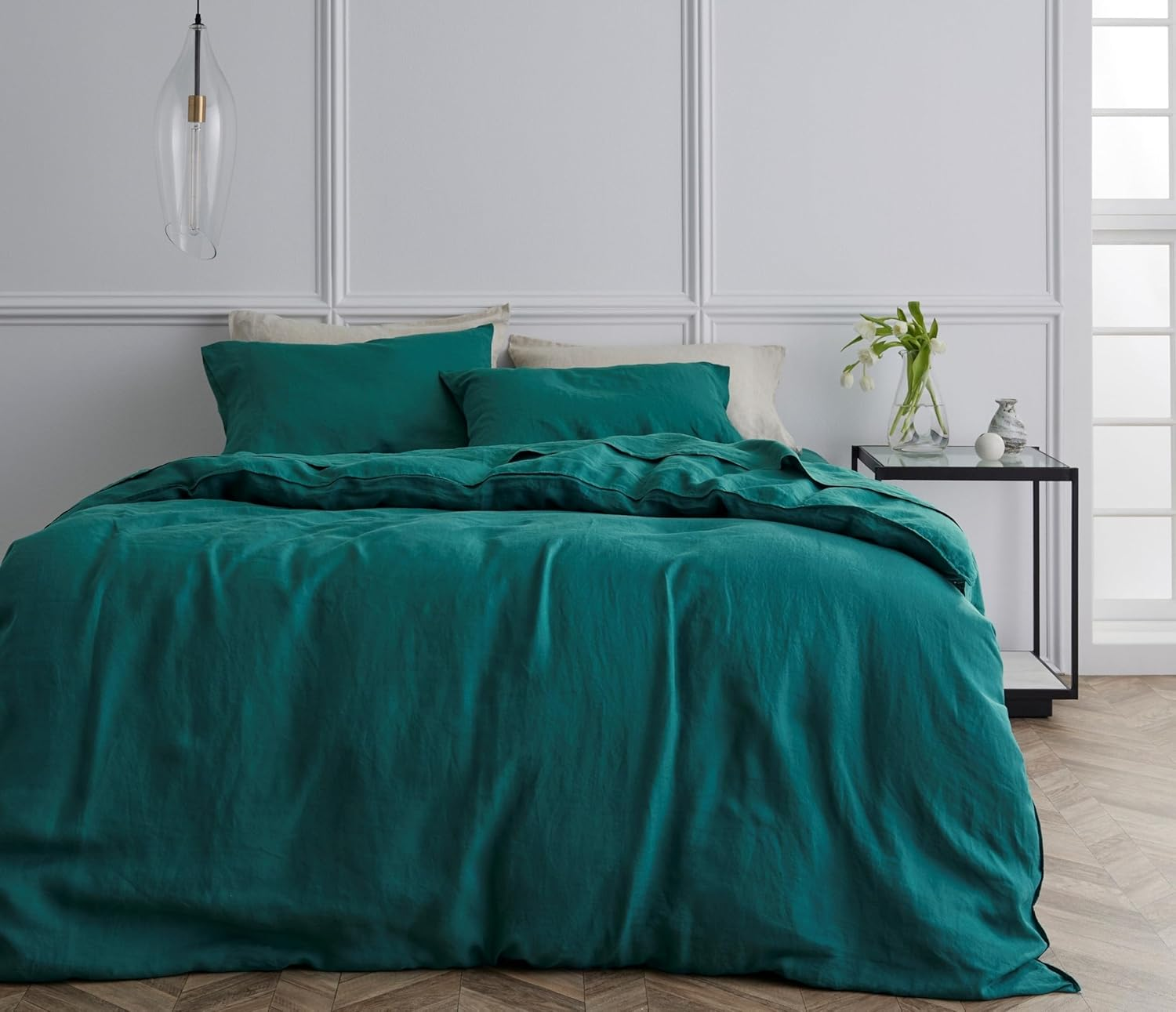 100% French Flax Linen Quilt Cover Set | Breathable, Durable, and Stonewashed for Ultimate Softness - Single in Soft Pink