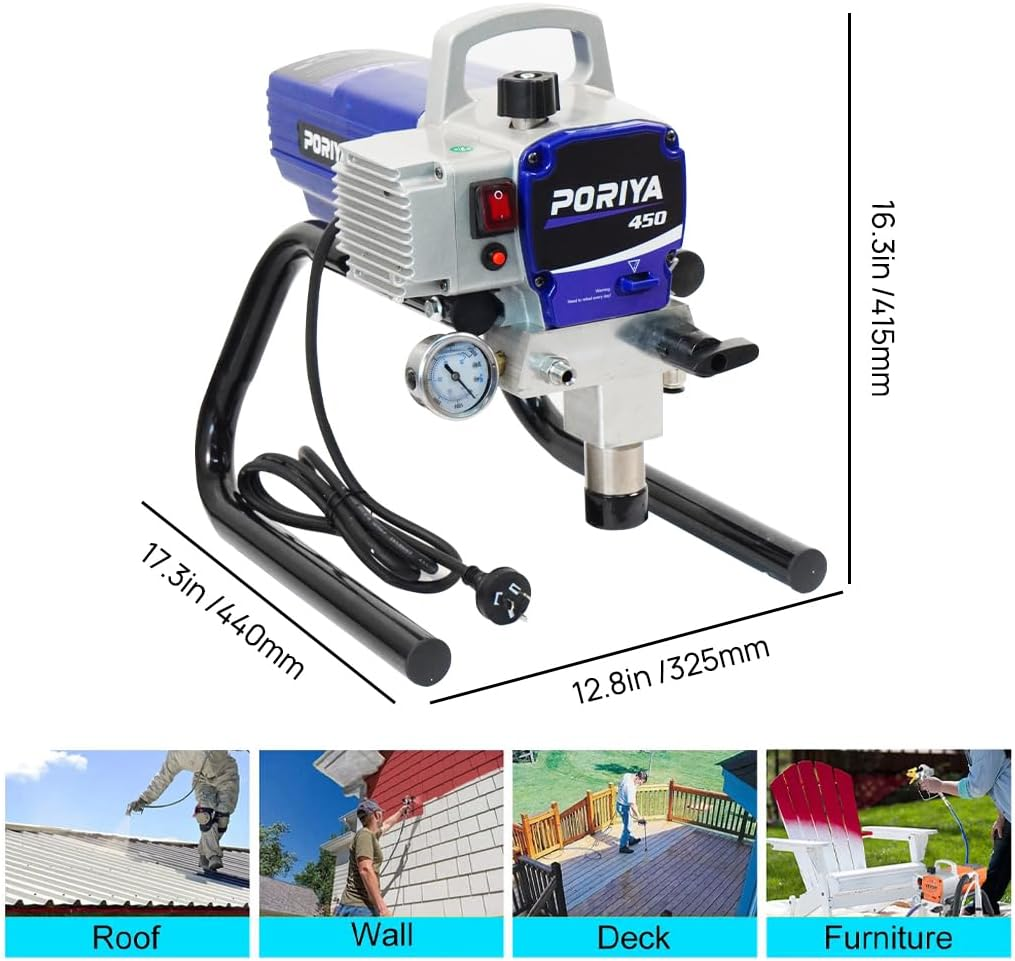 Airless Paint Sprayer High Pressure Airless Wall Paint Spray Gun 1700W image number 3