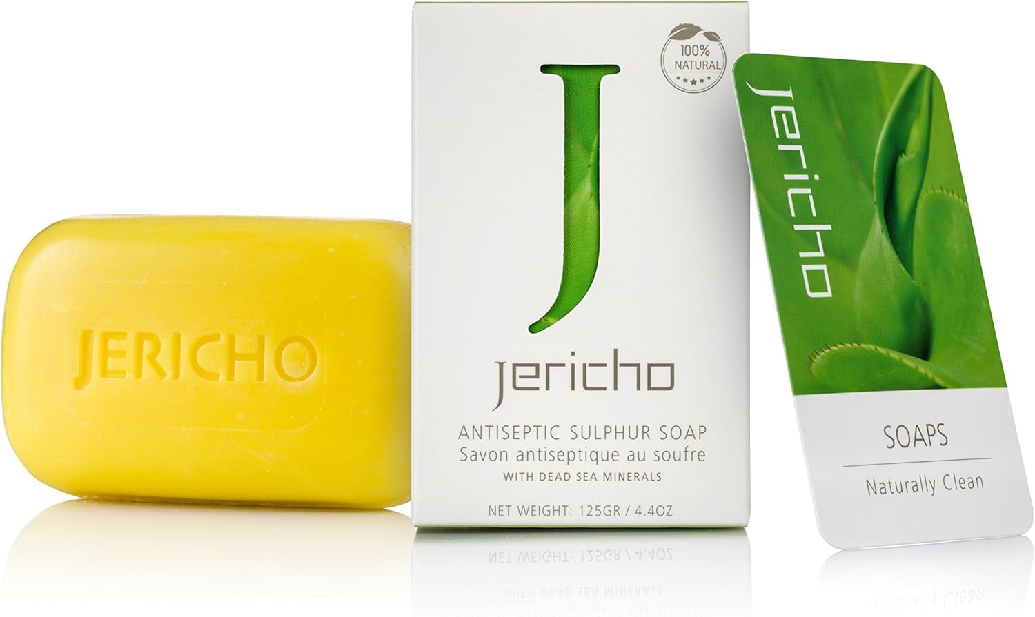 Jericho the Original Dead Sea Sulfur Soap Bar by - Natural Face and Body Treatment Soap with Sulphur and Minerals from the Dead Sea image number 1
