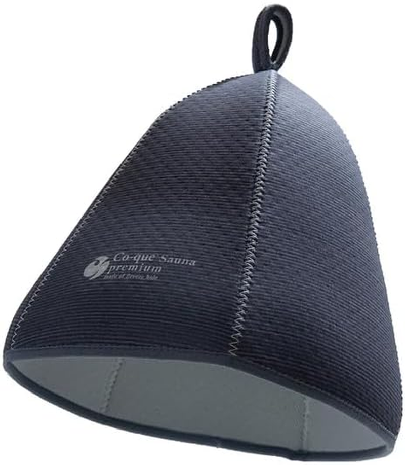 Co-Que] Breathing Sauna Hat, Sauna Goods, Men'S, Sauna, Heat-Resistant, Breathable, Comfortable, Sweat Wicking, Quick Drying, Super Water Repellent, Unisex, Deep, Ear Guard, Keeps Your Hair, Black
