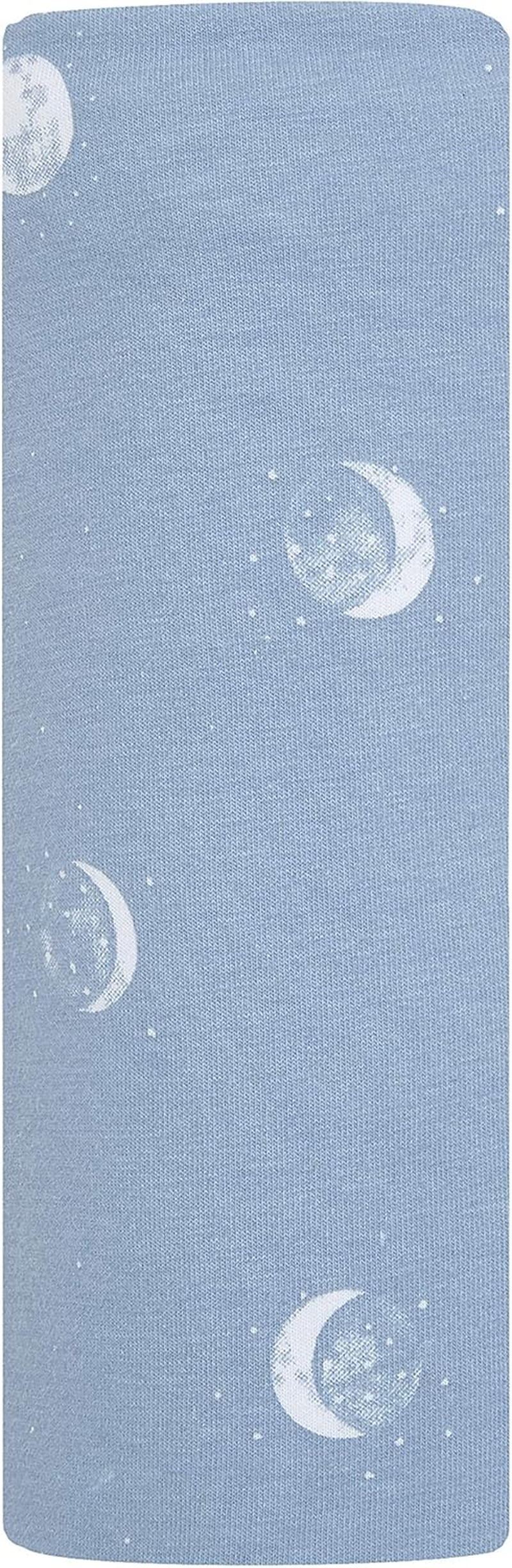 Aden + Anais Comfort Knit Baby Swaddle Blanket for Newborn Girl and Boy, Super Soft Cotton with Spandex, Versatile Stroller Cover, Burp Cloth, Nursing Shield, 47 X 47 Inch, Blue Moon image number 3