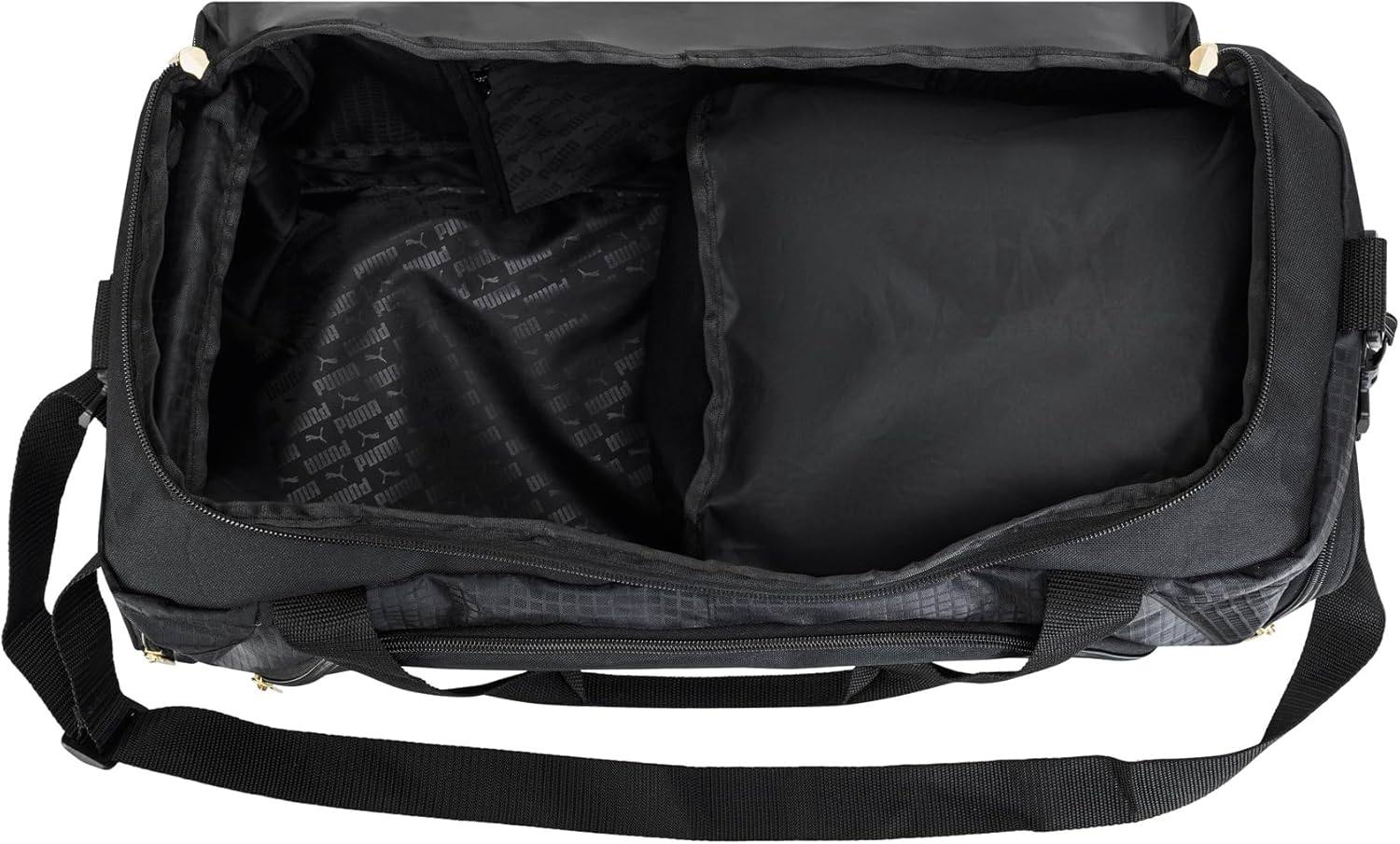PUMA Evercat Accelerator Duffel Bag, Black/Gold, Black/Gold, Evercat Accelerator Duffel Bag - Cast Iron/Black/White image number 4