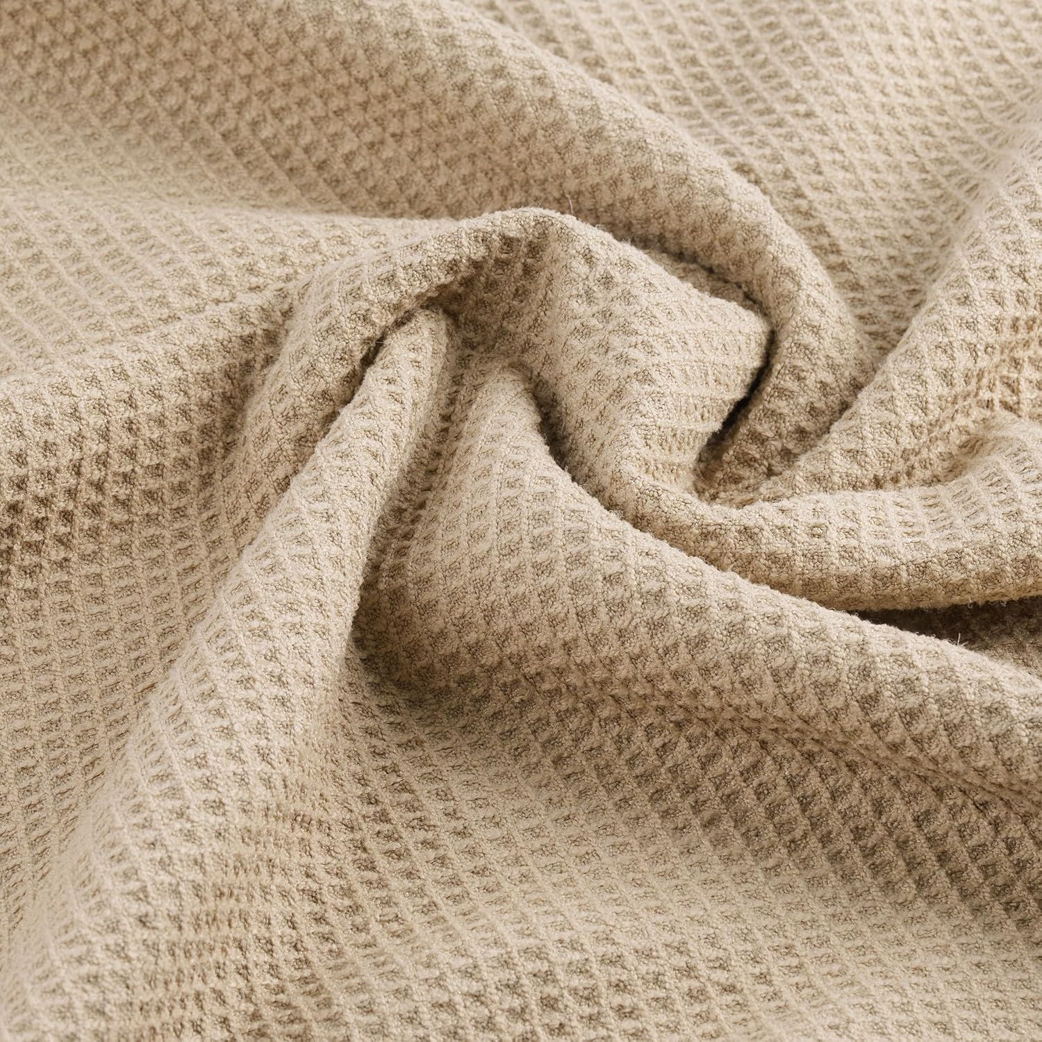 POLYTE 380 GSM Microfibre Oversize Quick Dry Lint Free Waffle Bath Towel for Body, 76.2 X 152.4 Cm, Set of 2