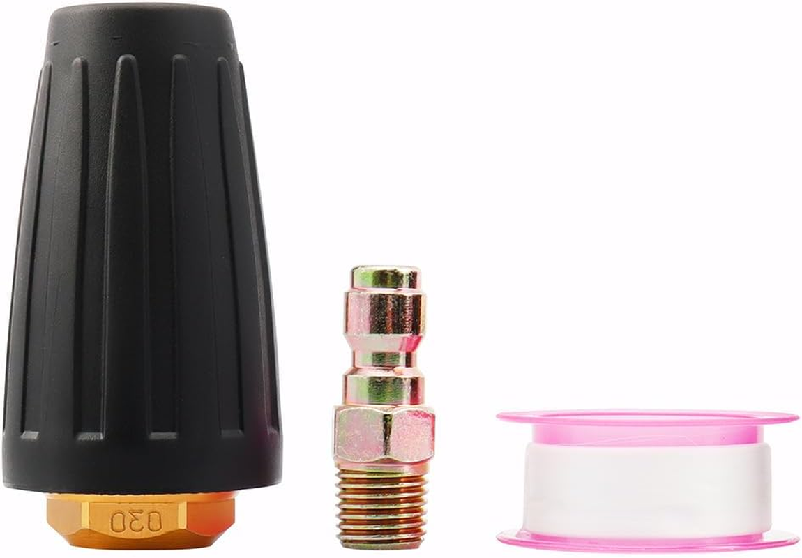 Yakamoz High-Pressure Washer Tips Turbo Nozzle, 360&deg; Rotating Spray Turbo 3600 PSI 4.0GPM with 1/4" Quick Connector for Pressure Washer