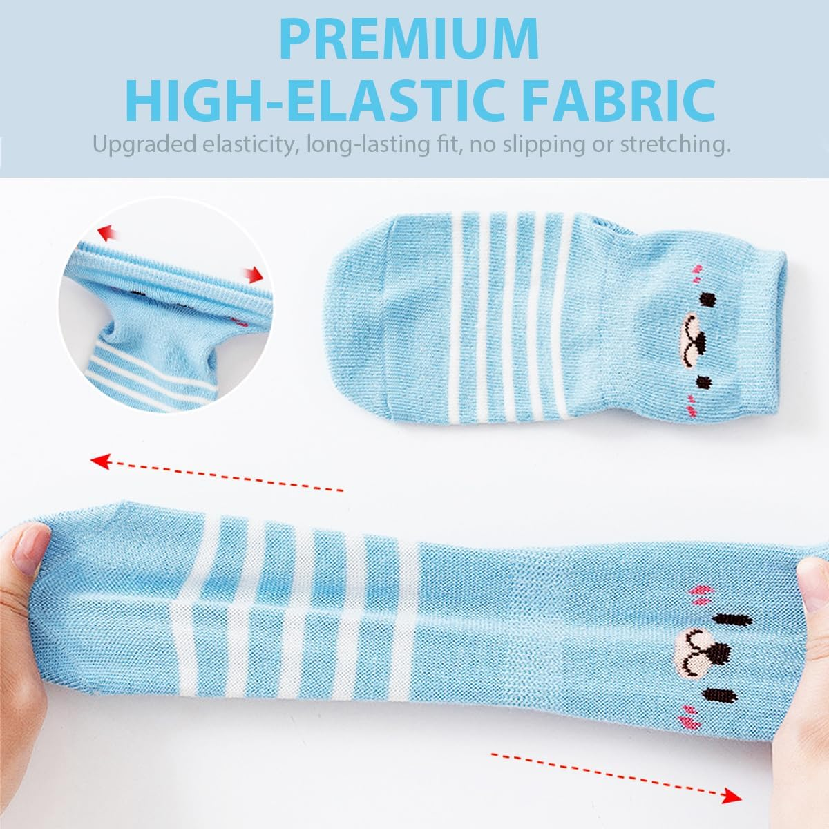 5 Pairs Unisex Baby Non-Slip Socks, Toddlers Soft Cotton Crew Socks with Grippers Crawling Socks for Babies Non-Skid Ankle Socks for Kids Boys Girls Newborn Infant 0-12 Months/1-3/3-5 Years image number 4