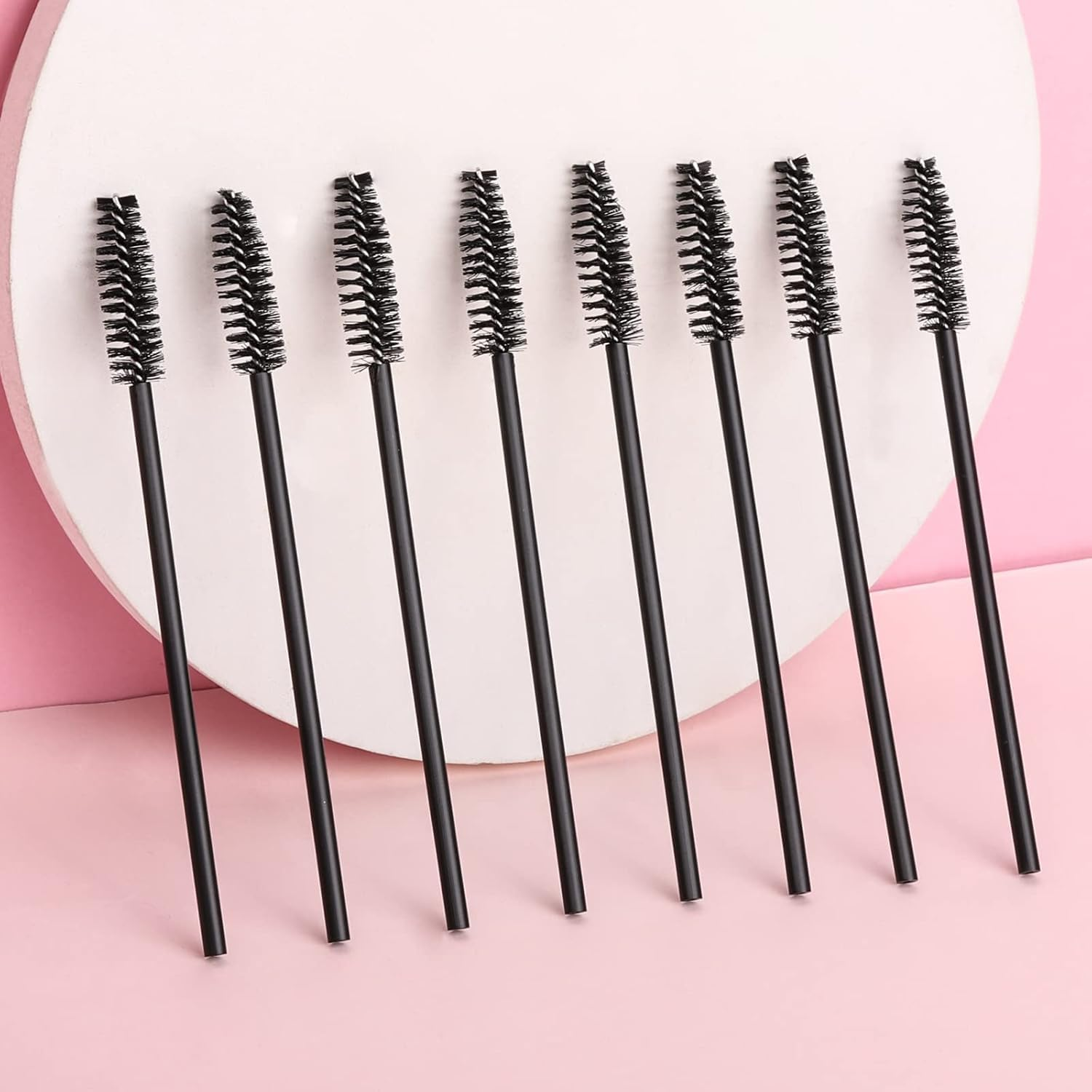 500Pcs Mascara Wands Eyelash Brush Spoolies for Eyebrow Eye Lash Extension (Black-1) image number 3