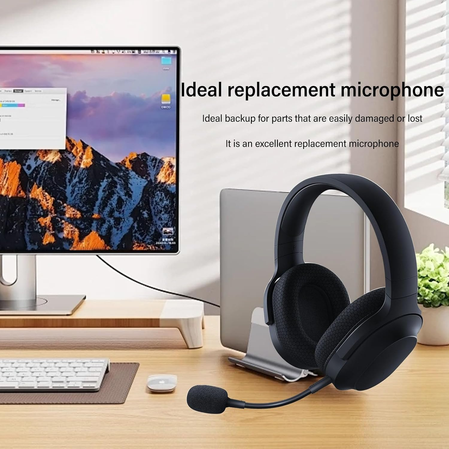 Mic Replacement for Barracuda X Gaming Headphone, 3.5Mm Detachable Mic Boom, Noise Cancelling Microphone (Black) image number 1