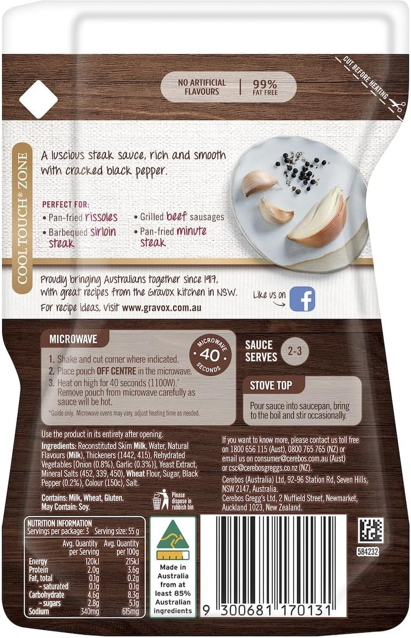 Gravox Pepper Steak Sauce Pouch Liquid Pouch for Gravy and Liquid Stock Instant Sauce 165G image number 4