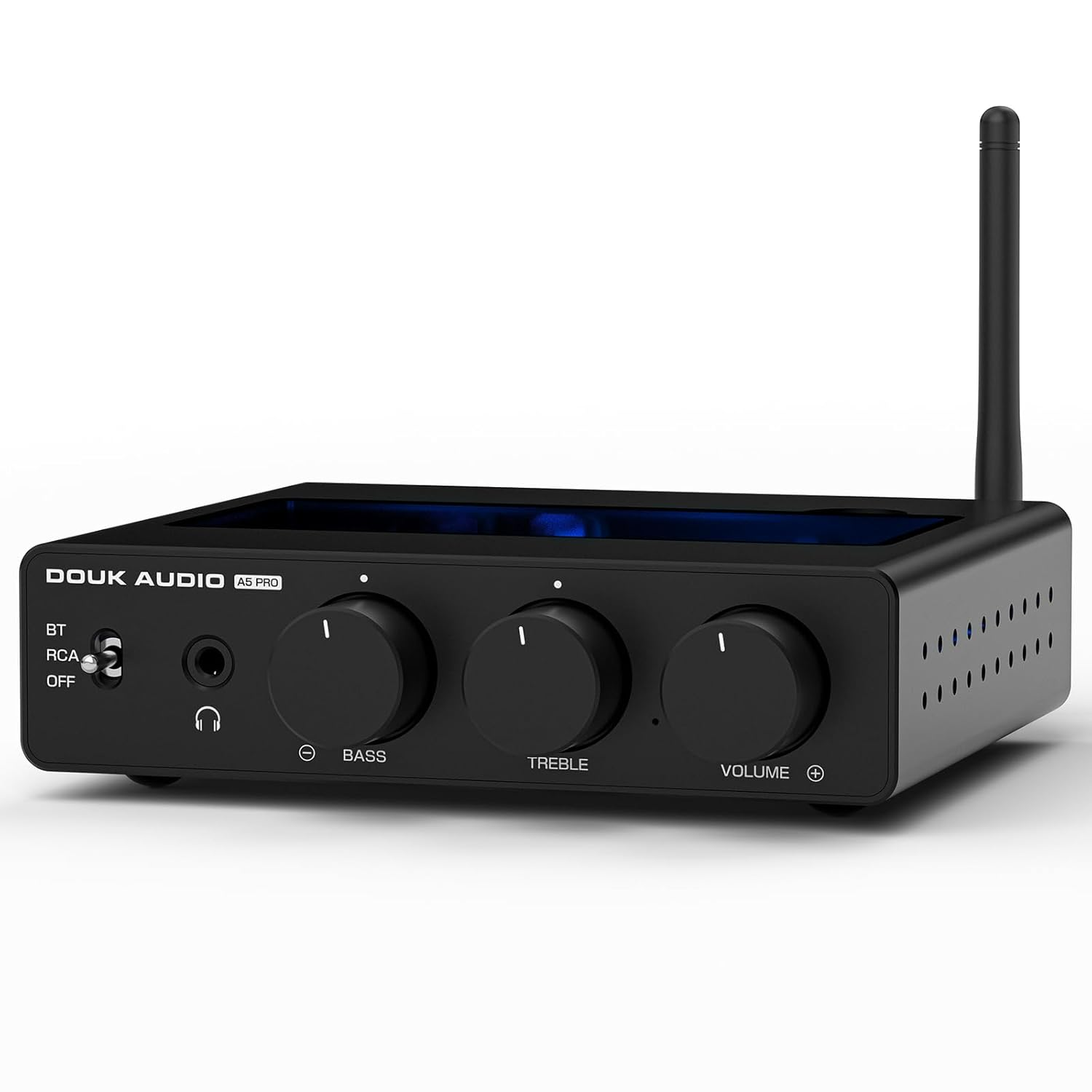 Douk Audio 2 Channel Bluetooth Amp: Hifi Stereo Amplifier | 300W&times;2 TPA3255 | Class D PFFB | Bass Treble Control | Headphone Out for Home Theater, Bookshelf Speakers (32V PSU) image number 2