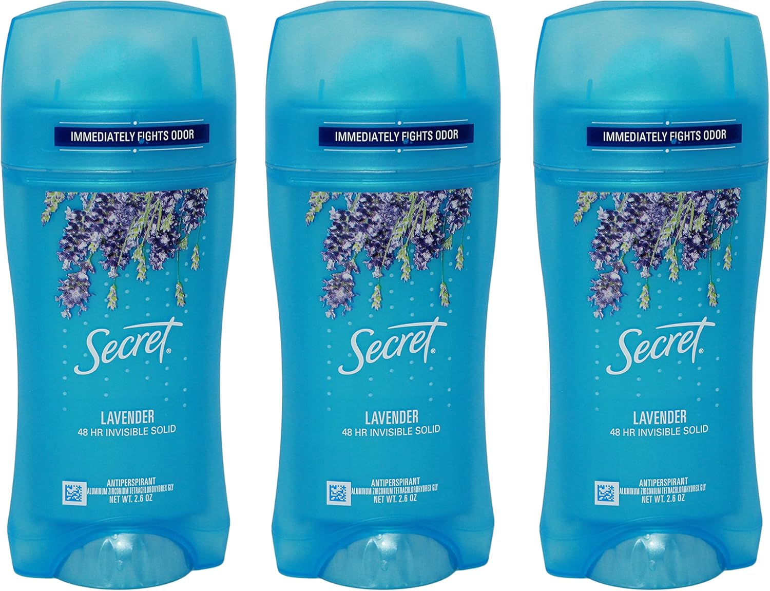 Secret Scent Expressions Invisible Solid Deodorant Ooh-La-La Lavender, 2.6 Oz (Pack of 3)