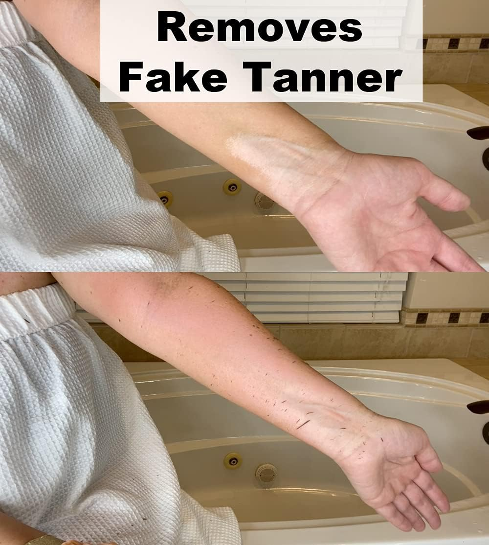 WATCH ME GLOW Silk Exfoliating Glove 100% Turkish Silk DEEP EXFOLIATING Body Scrubber Dead Skin Removal Body Exfoliator SMOOTHS SKIN and Keratosis Pilaris Exfoliating Mitt image number 4