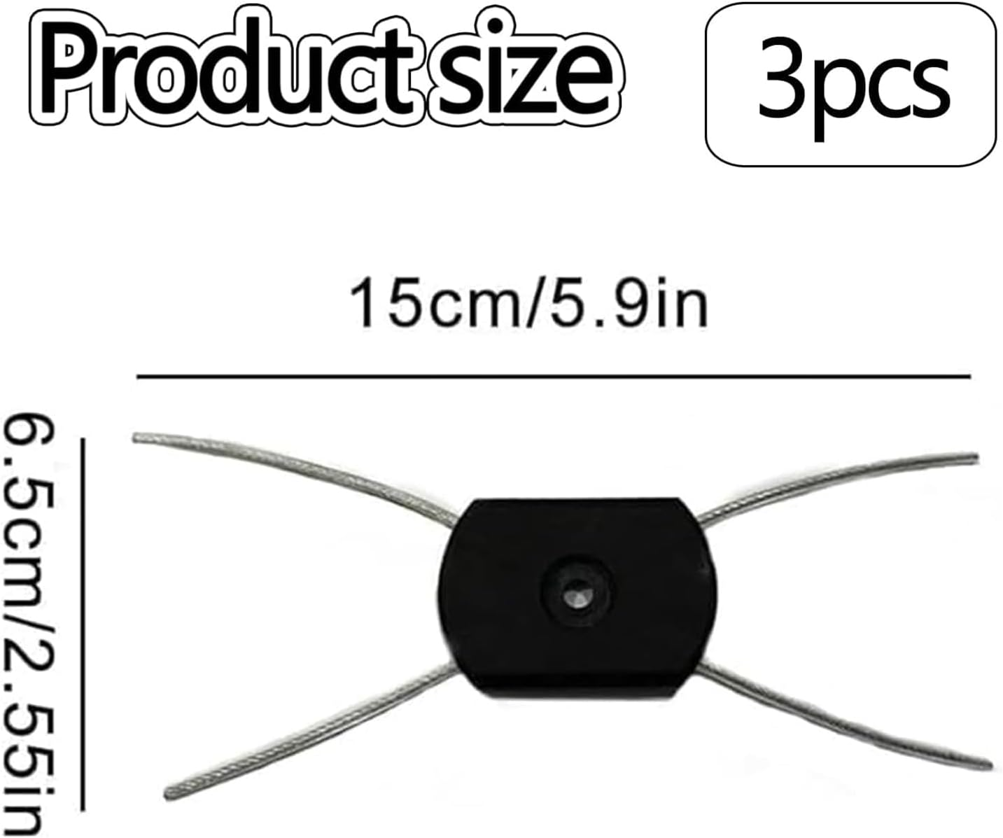5Pcs Electric Weed Eater Head Replacement Steel Wire Line Spool,Universal Fit String Trimmer Replacement Head,Wire Rope Weed Head Replacement String Trimmer Parts and Accessories image number 4