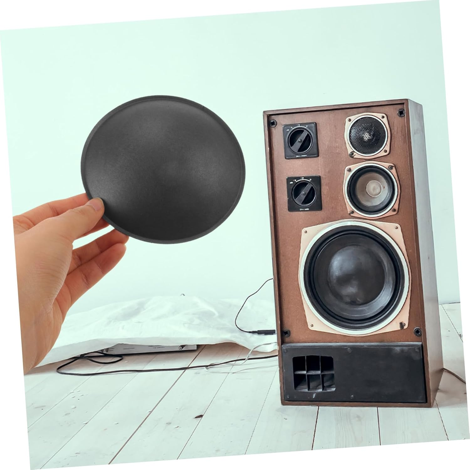 Parliky Subwoofer Speaker Cap Replacement Dome Cover Paper Material Fit Speakers Improve Audio Performance image number 2