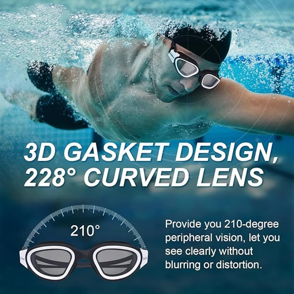361 Swimming Goggles for Men/Women, Anti-Fog Anti-Uv Adult Swim Goggles, PC Lens Silicone Seals Perfect Fit, Boys/Girls/Junior/Youth Swim Goggles, Swimming Glasses image number 4
