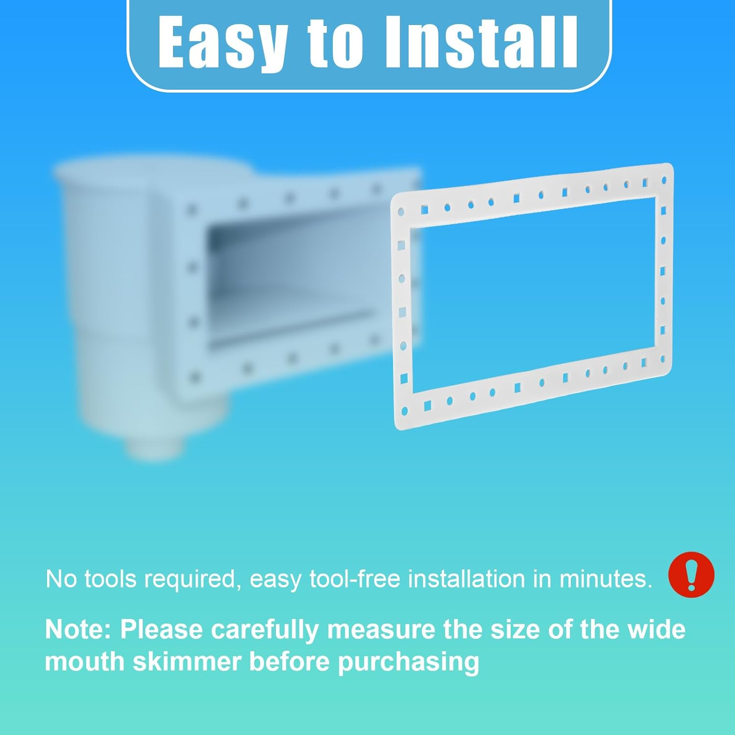 2Pcs Pool Skimmer Gasket Replacement, 3/4" X 7.5" Wide Mouth above Ground Pool Skimmer Gasket Compatible with Hayward SPX1091GW SP1091LX image number 4