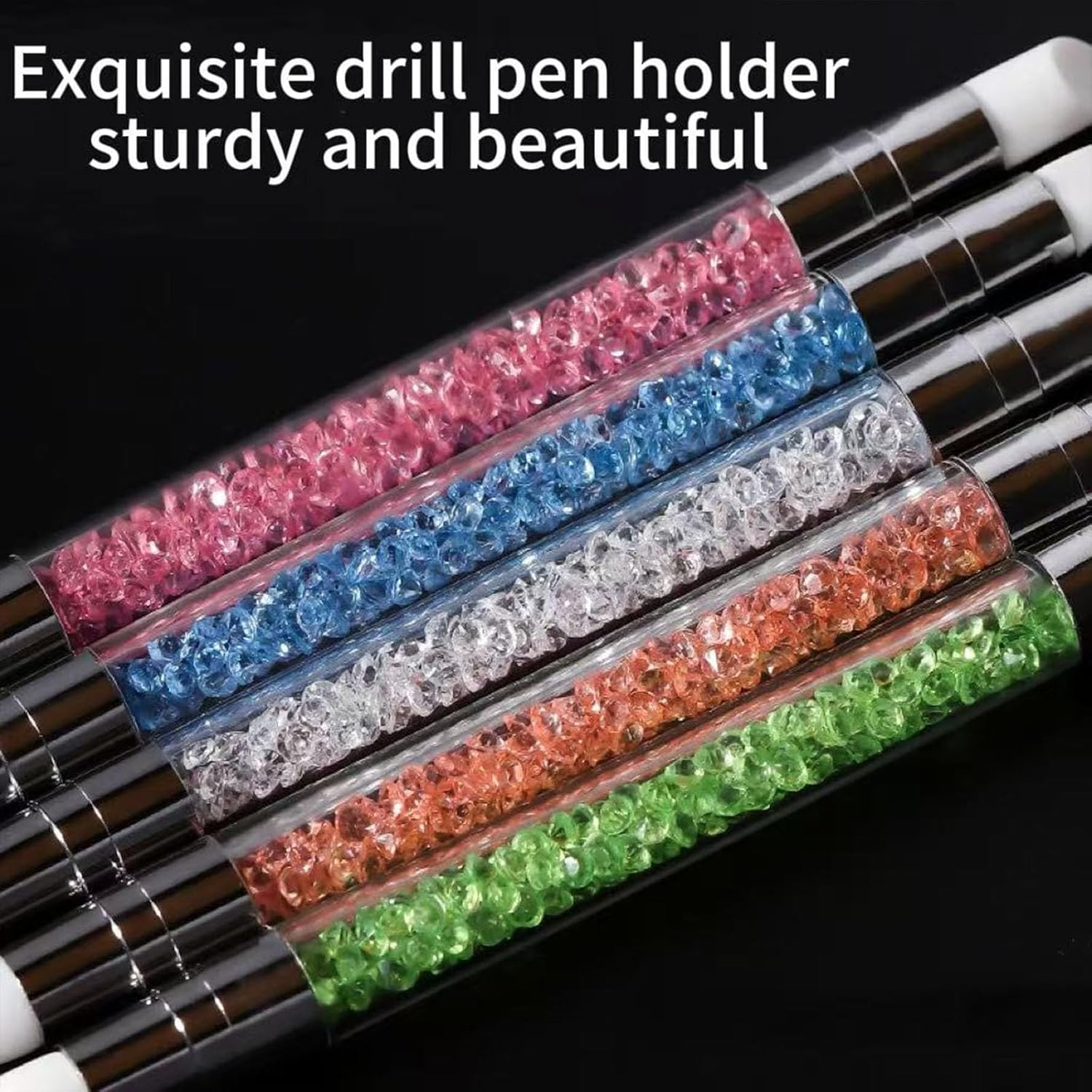 Dinghaole 7PCS Double Headed Silicone Nail Art Sculpture Pen Set -7-Color Professional Nail DIY Carving Tool for Rhinestones, Polishing Carving, and Details. image number 4