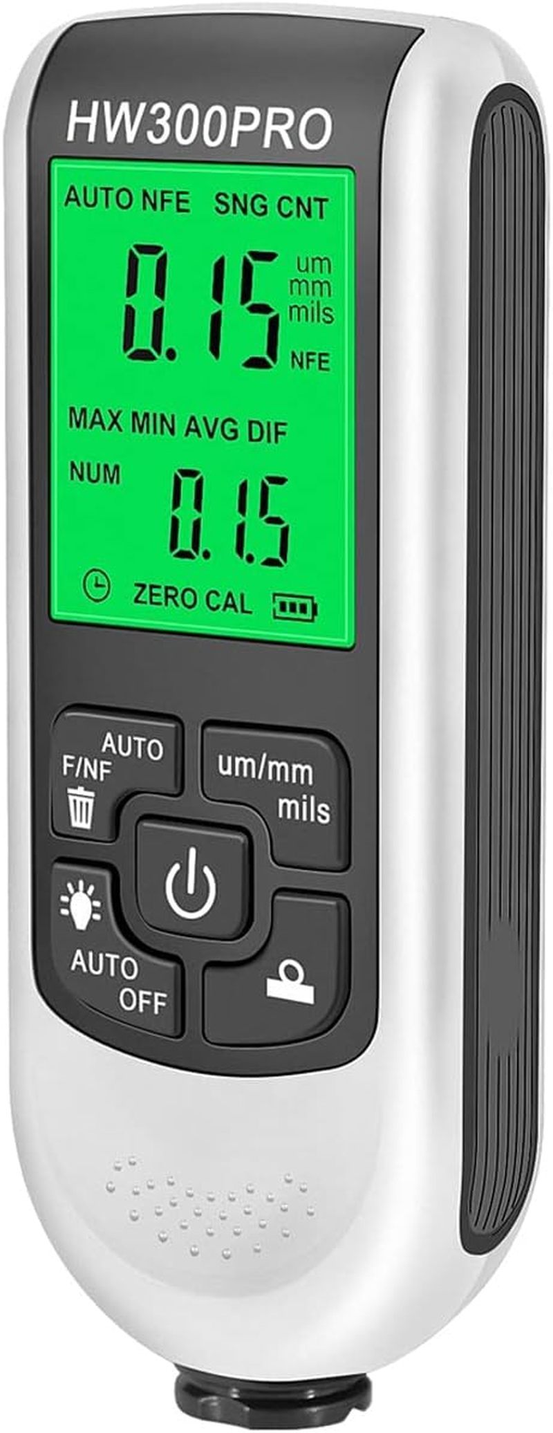 Abizarch Paint Thickness Gauge Meter Fe/Nfe Probe Coating Thickness Gauge Professional Multifunctional Car Paint Depth Gauge Test Precise HW-300PRO for Car Automatic Detection(Black) (White) image number 6