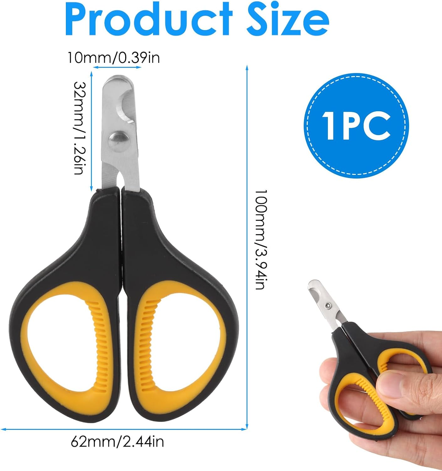 Cat & Dog Nail Clipper - Professional Pet Grooming Trimmer Tool for Small Animals Such as Tiny Dogs, Cats, Puppies, Kittens, Birds, Hedgehogs, Ferrets, Rabbits and Hamsters image number 4