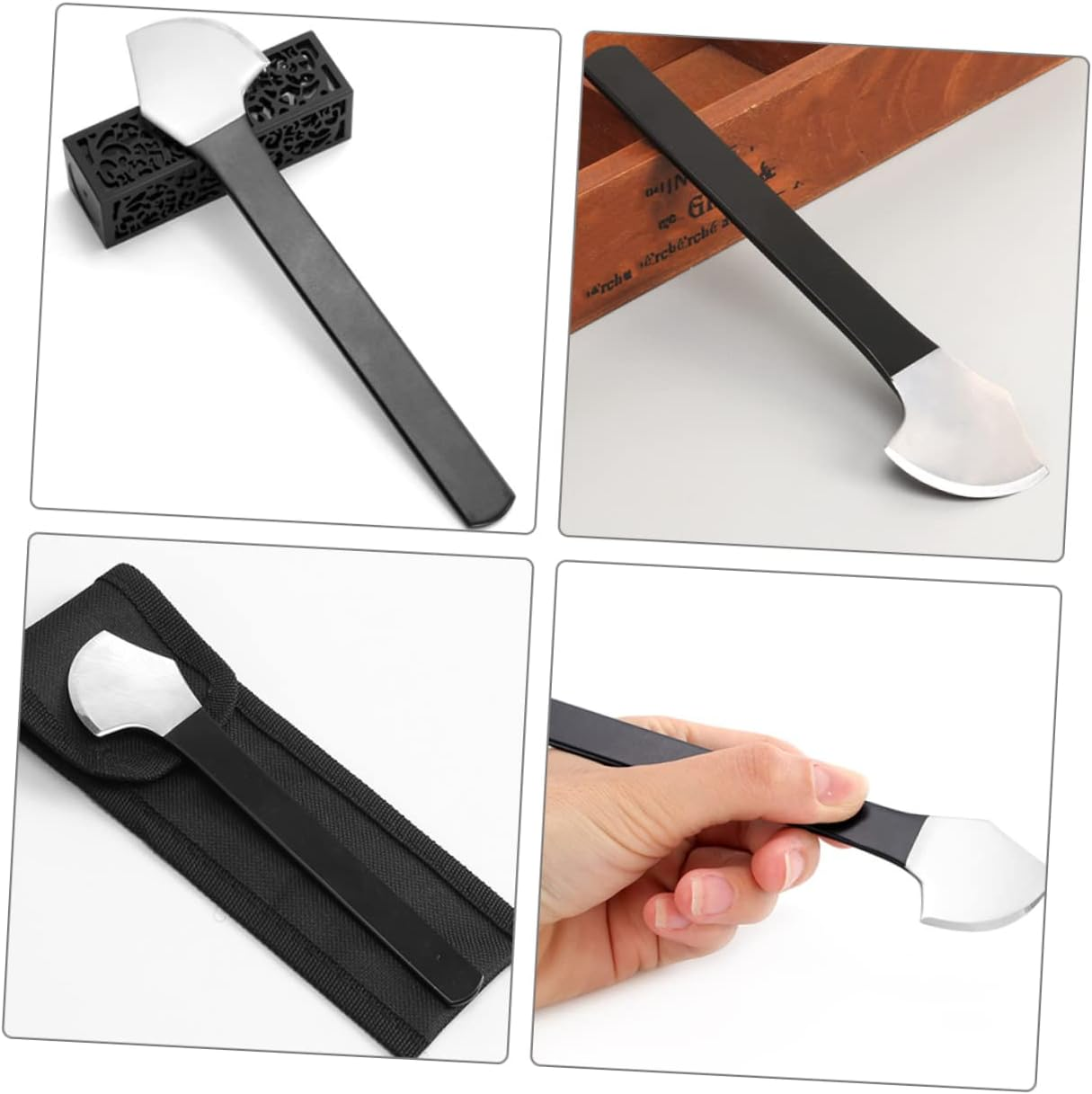 SOPOTUTU 3Pc Foot File Tool Set Professional Pedicure Supplies for Dead Skin Removal Handheld Foot Scrubber for Home Use Suitable for Callus and Hard Skin Care image number 5