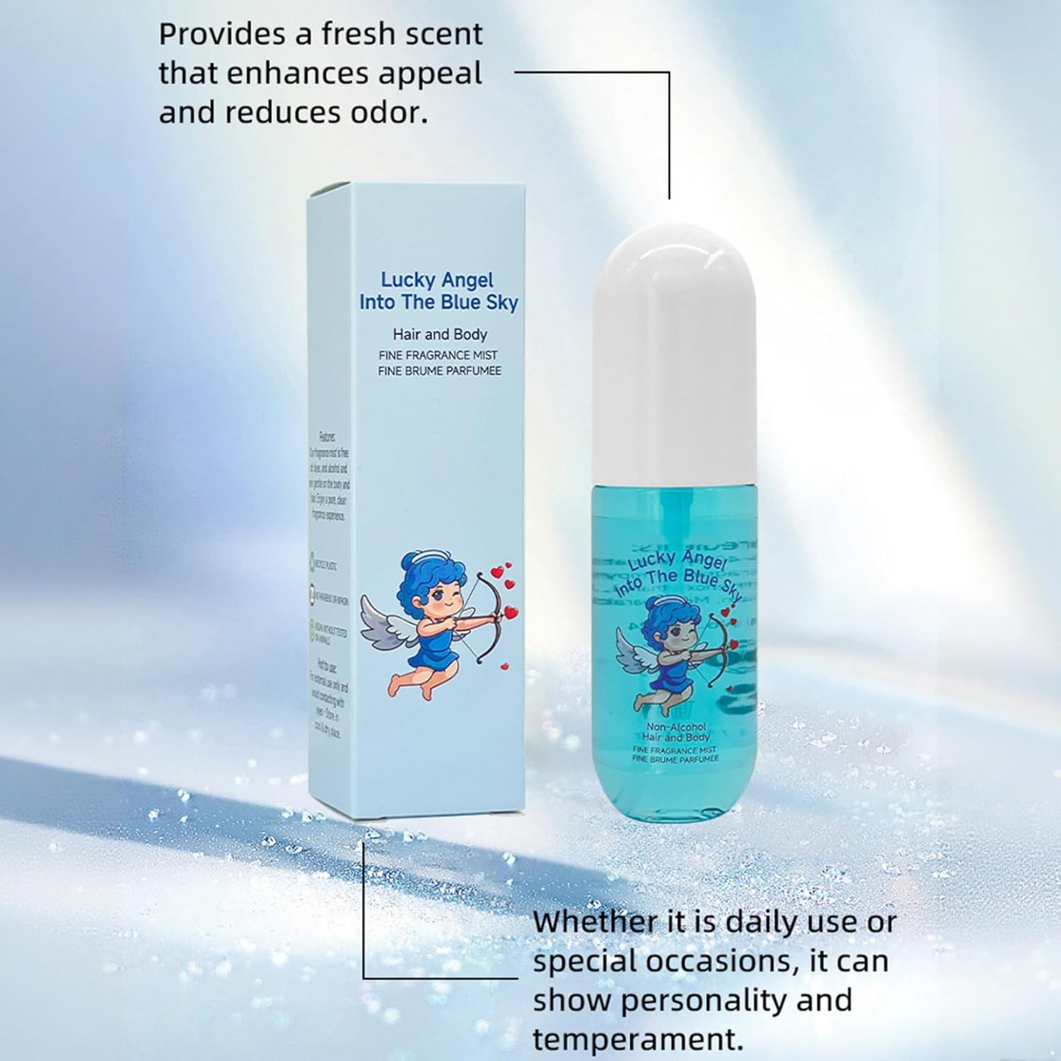 Loodgao All Day Fresh Scent Body Mist Perfume Spray for Women and Men Alcohol Free Long Lasting Fragrance Blue One Size image number 1