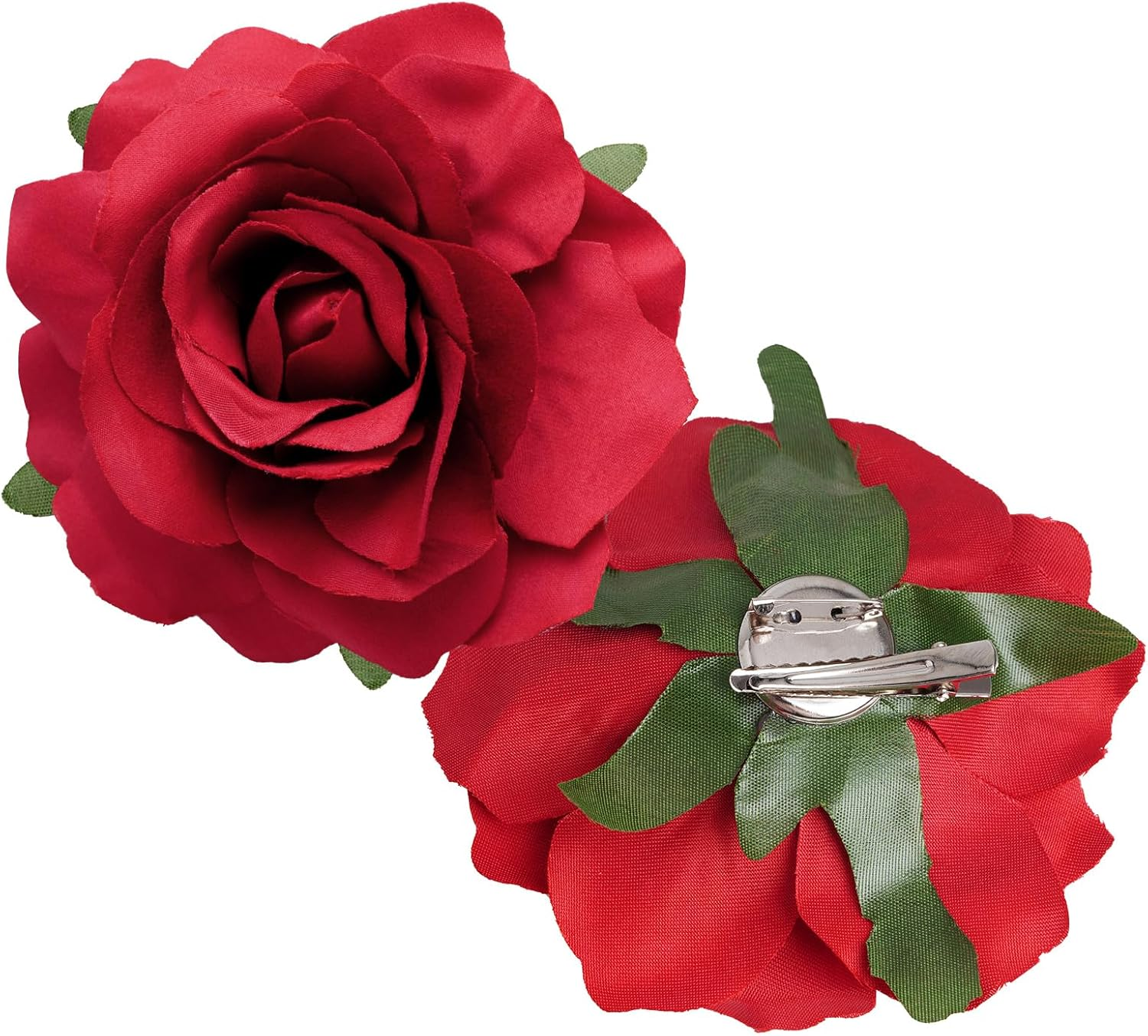 Fsfsdg 4 Pcs Rose Hair Clip Flower Hairpin Rose Brooch Floral Clips for Woman Girl image number 4