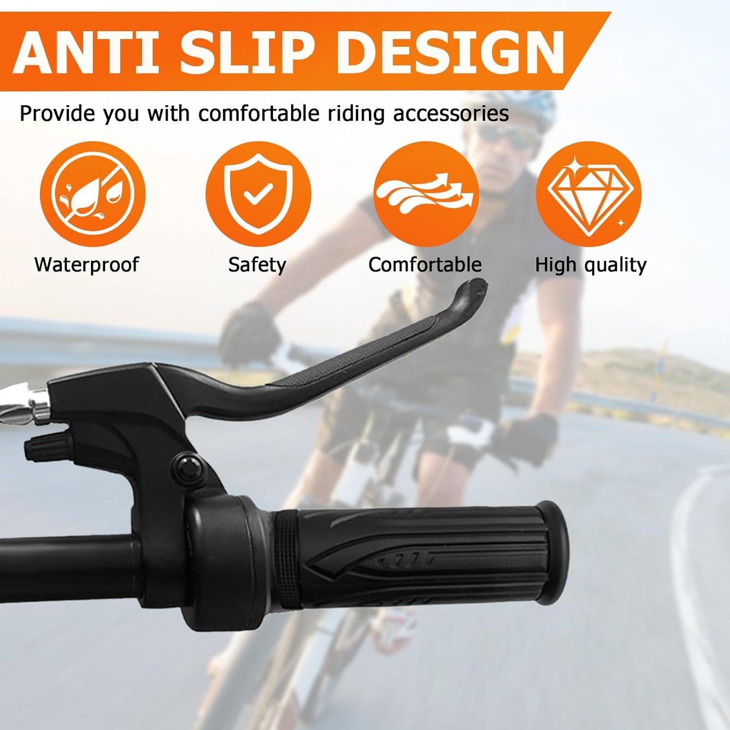 Electric Bike Full Twist Throttle, 24V 36V 48V 60V 72V Right Handle Throttle with 3 Pin Waterproof Connector for Folding Electric Scooter, Ebike or Motorcycle image number 5