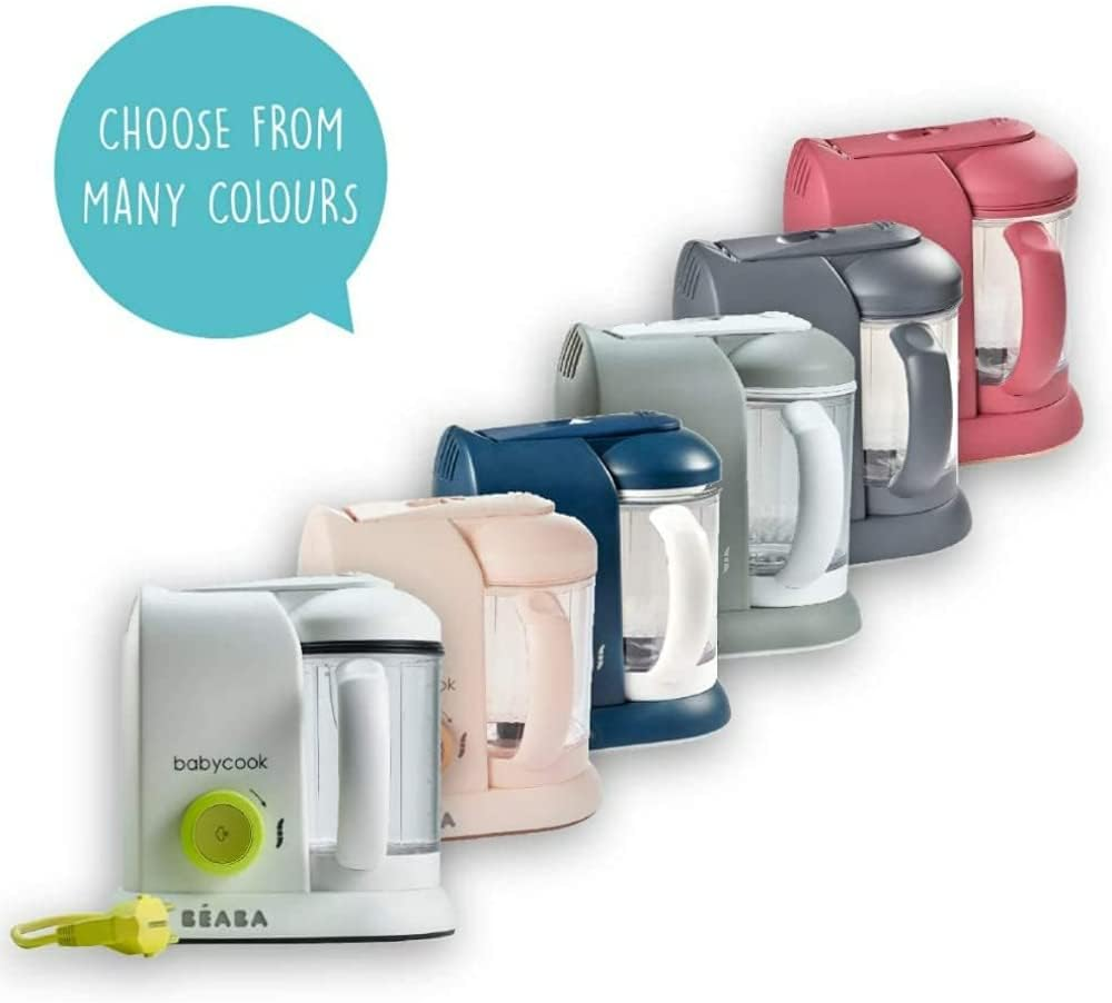 BEABA - Babycook Solo - Baby Food Maker - 4 in 1 : Baby Food Processor, Blender and Cooker - Soft Steamer Cooking - Quick - Food Diversification for Your Baby - Dark Grey