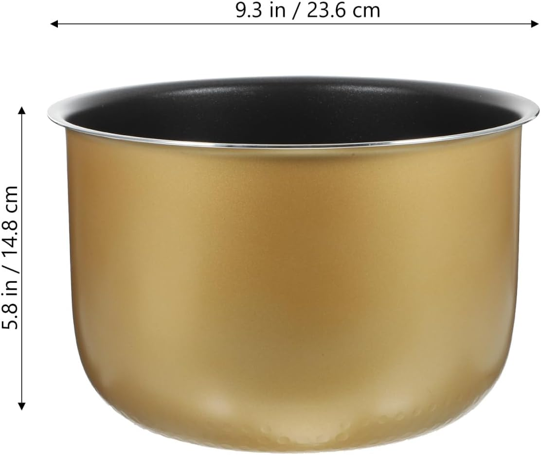 Amosfun Rice Cooker Inner Pot Replacement 5L Aluminium Alloy Non-Stick Coating Universal Compatible with Midea Electric Rice Cooker 14.8 Cm High Kitchen Accessories image number 3