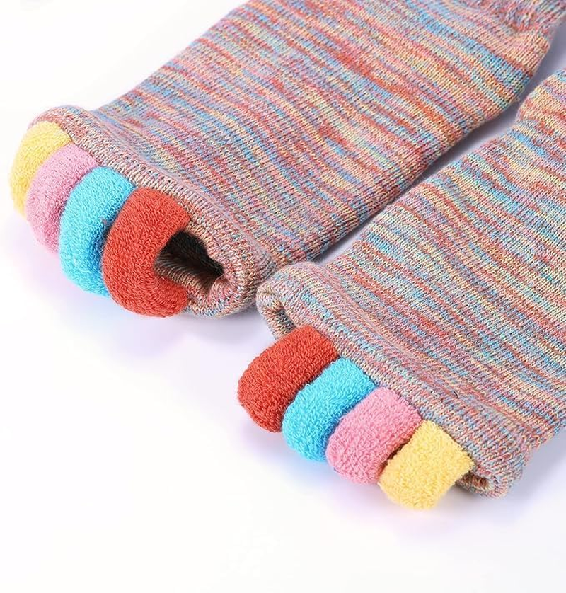 Toe Separator Socks for Men Women Comfy Foot Alignment Sock Massage Health Care Bunion Socks Yoga Sports GYM image number 2