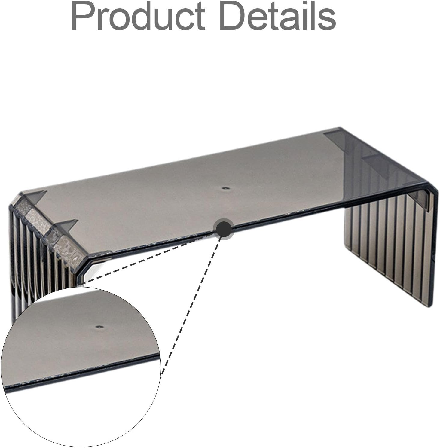 JAYIOLA Acrylic Nail Art Armrest, Elegant, Easy to Clean, Hand Rest, Hand Holder for Home Nail Salon, Black - Clear image number 6