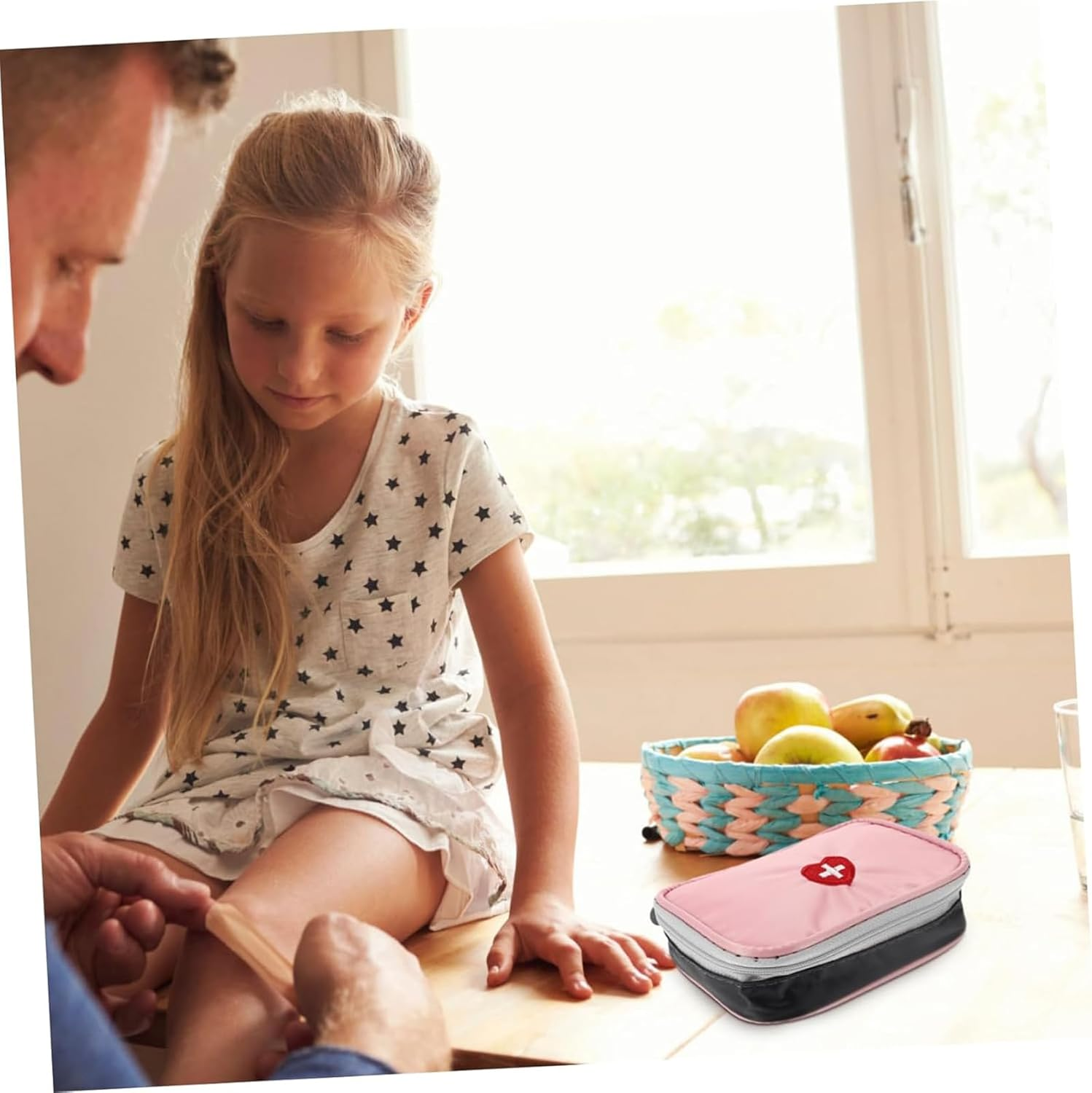 Travel First Aid Kit, Mini First Aid Kit with Compact Design for Travel, Home, Office, Outdoor Activities, Pink