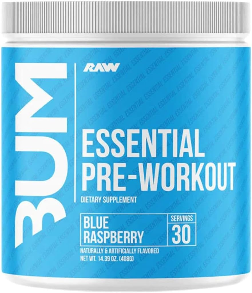 Raw Nutrition CBUM Blue Raspberry Essential Pre Workout Powder 408 G image number 3