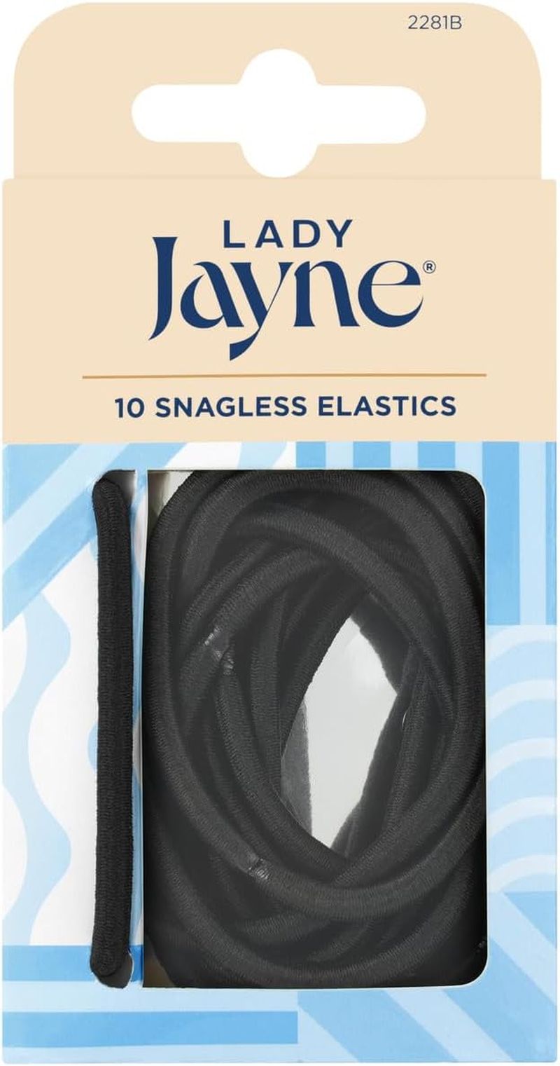 Lady Jayne Snagless Elastics Thick Black Pack 10 image number 1