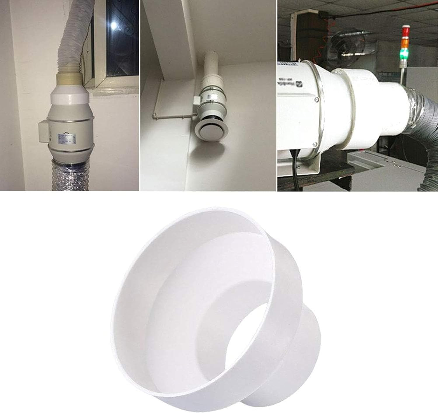 6-Inch to 4-Inch HVAC Duct Reducer Adapter,Premium Quality Air Ducting Increaser Connector for Inline Fan Ventilation System, Blower Exhaust & Grow Room Tent&mdash;Durable Transition Fitting image number 3