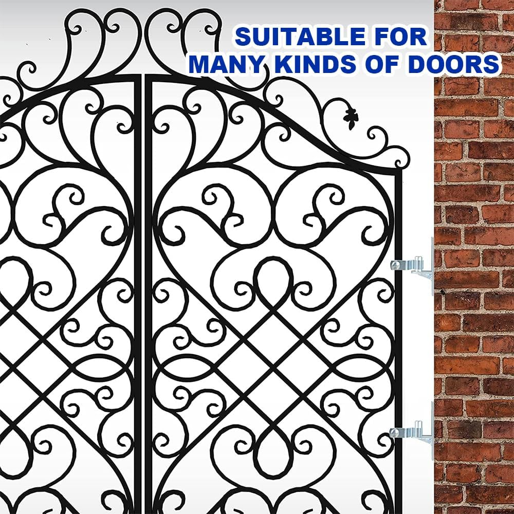 2 Pack Wall Mount Gate Hinge, Metal Hinges, Blend Functionality with a Sleek, Understated Look That Complements Most Gate Styles, for Securing Gates, Garden Doors, or Small Entryways image number 2
