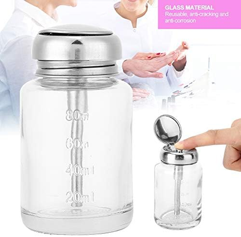 Empty Lockable Pump Dispenser Bottle for Nail Polish, Professional Nail Art Remover Dispenser, Gel Nail Polish Remover, Empty Container Manicure Accessories (Press Bottle) image number 4
