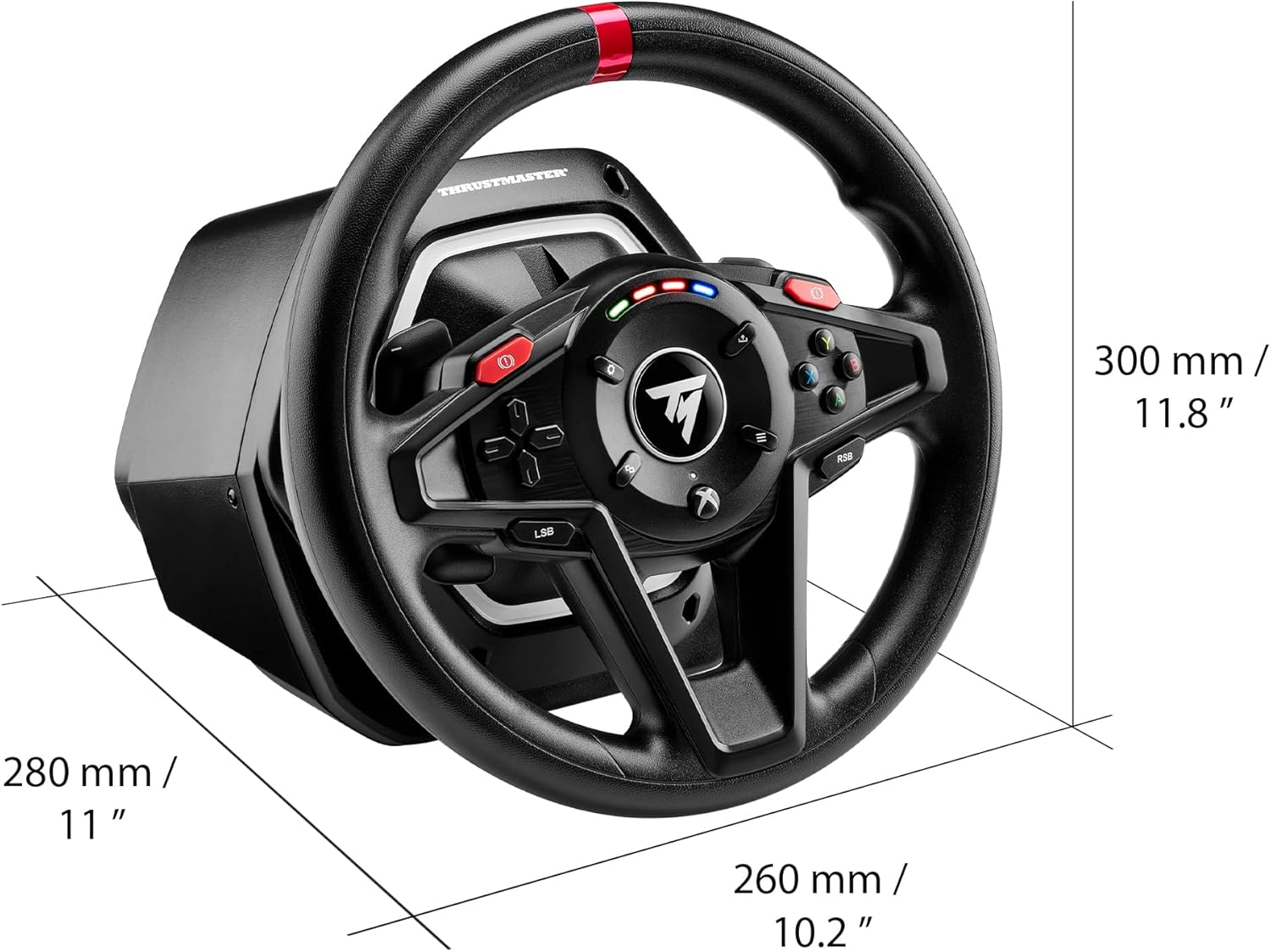 Thrustmaster T128 Force Feedback Racing Wheel with Magnetic Pedals, Xbox Series X|S, Xbox One, PC image number 1