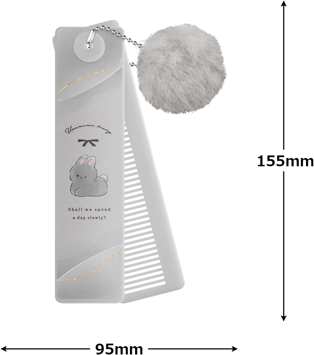 Kamio Japan 224959 Mirror Comb Cosmetics Stick 2-Way Mirror Comb