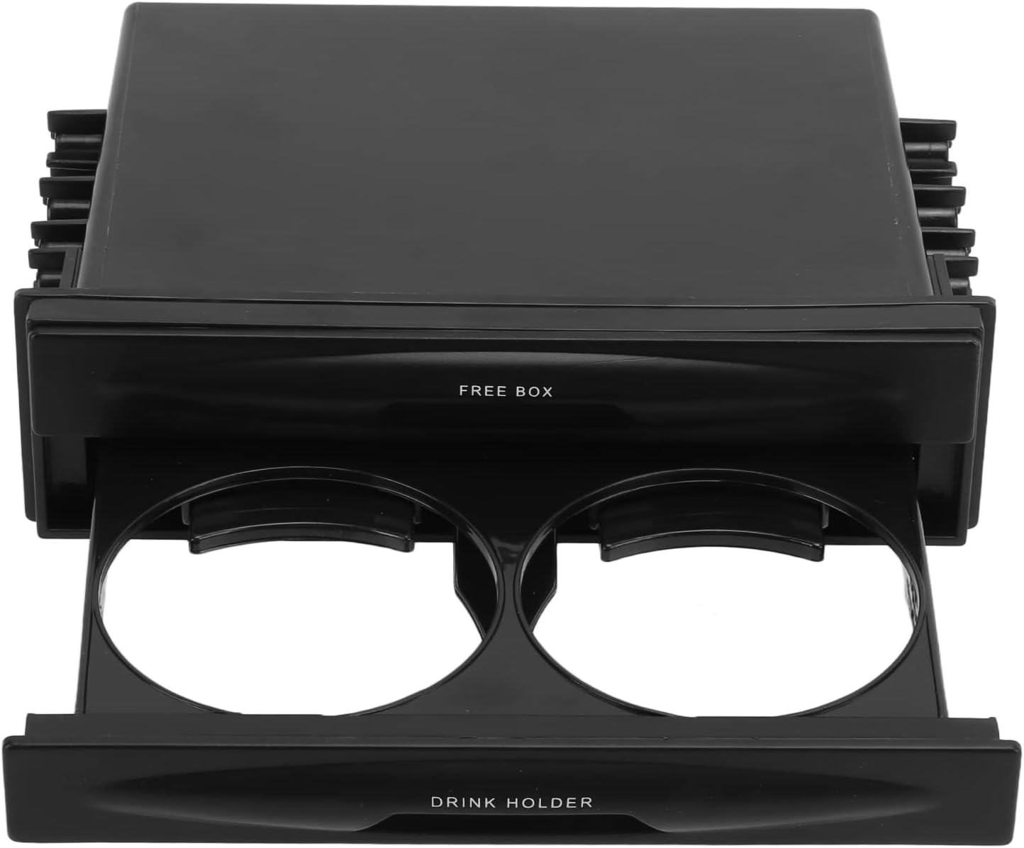 1 DIN 2 Layer Radio Storage Box with Cup Holder for Universal Car Fit Durable ABS Interior Organizer for Small Items Compact Cars Suvs Road Trip Family Use Office Commute image number 5