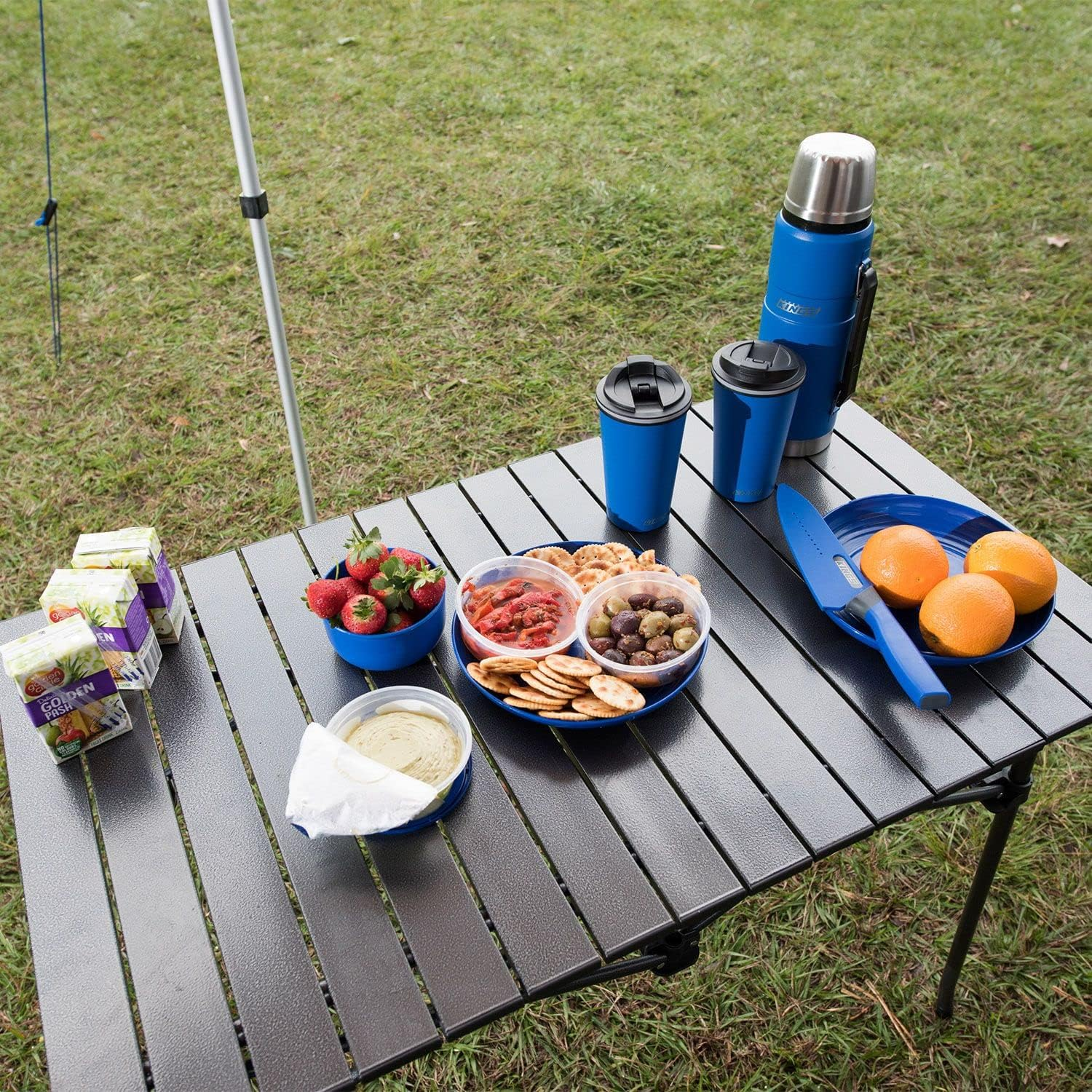 Adventure Kings Aluminium Roll up Camping Table Outdoor Picnic BBQ Portable 4WD 55 X 94Cm Height 68Cm image number 4
