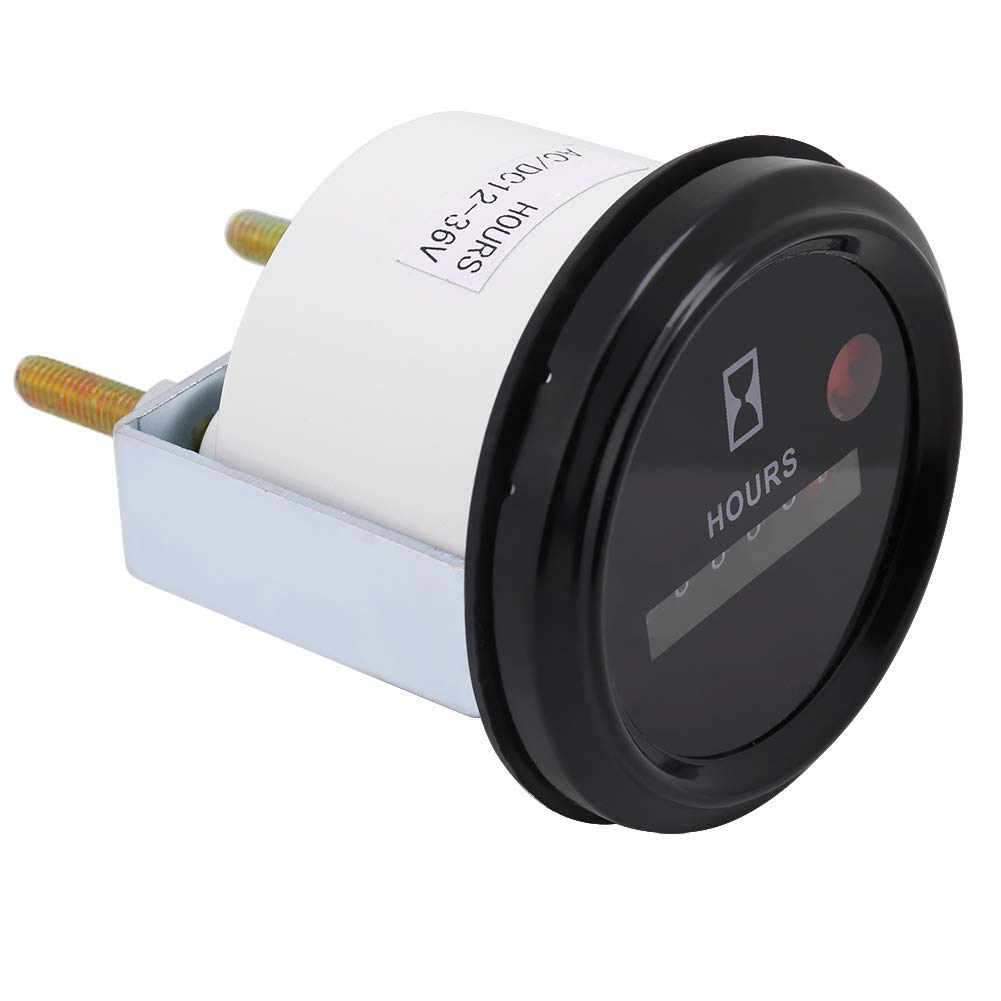 6-Digit Accurate Quartz Hour Meter Tester - round Digital Display for Car, Truck, and Boat image number 6