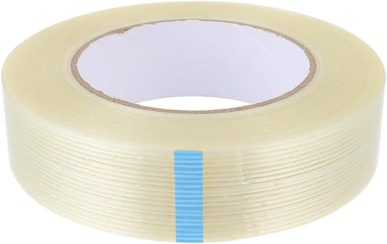 Fiberglass Filament Tape, Reinforced Fiberglass Packing Tape Heavy Duty Transparent Strapping Tape for Packing, Repairing, Fixing (20Mm X 50M) image number 2