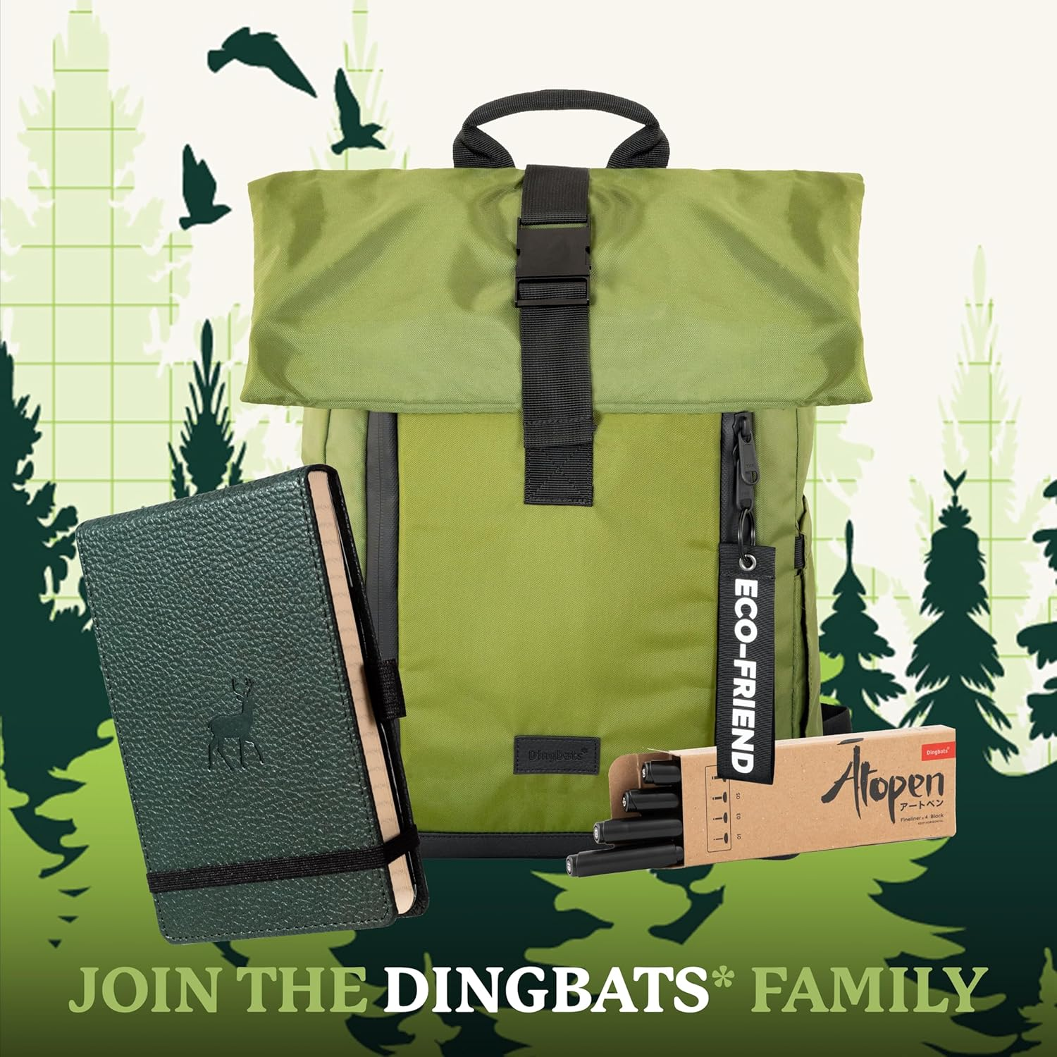 A6+ Reporter Green Deer Dotted