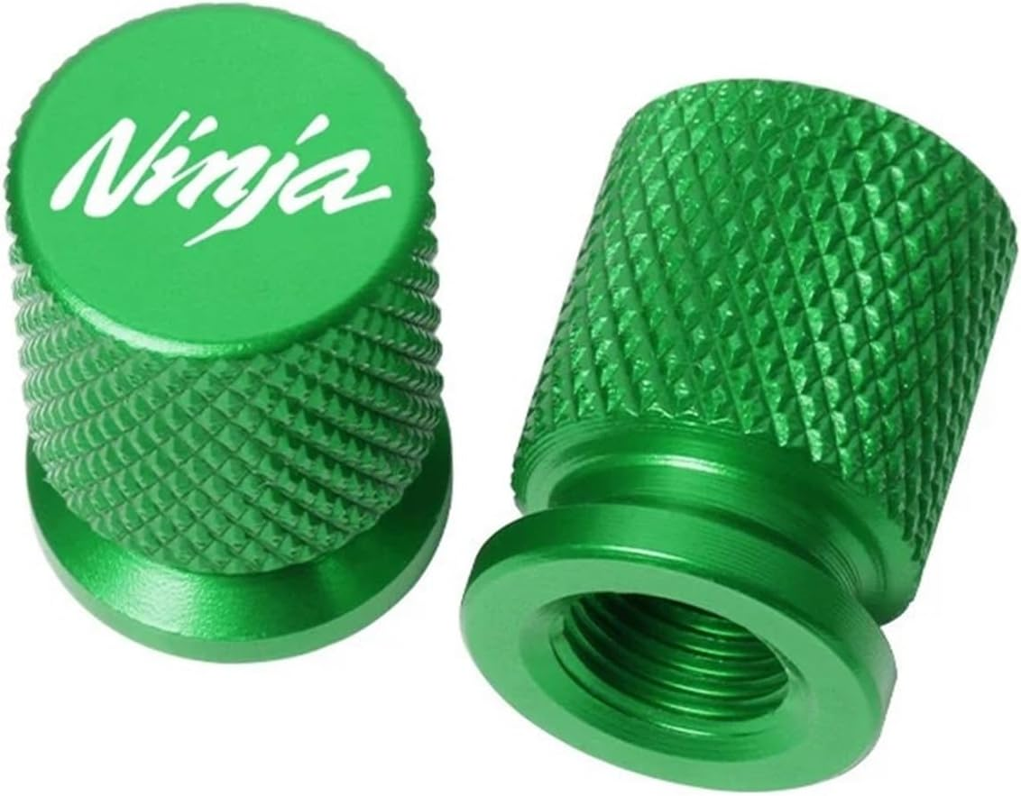 Jininshengxindianzi Compatible with Kawasaki Ninja 400 650 300 250 250R ZX14R ZX10R ZX6R Accessories Motorcycle CNC Aluminum Tire Valve Air Port Stem Cover Caps (Color : Black)