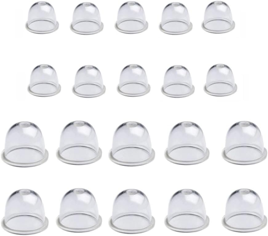 20 Primary Light Bulbs 19Mm / 22Mm Chain Saw Trimmer Lawn Mower Carburetor Oil Cup Primer Light Bulb Fuel Pump for Chainsaw Brush Cutting Grass Parts.