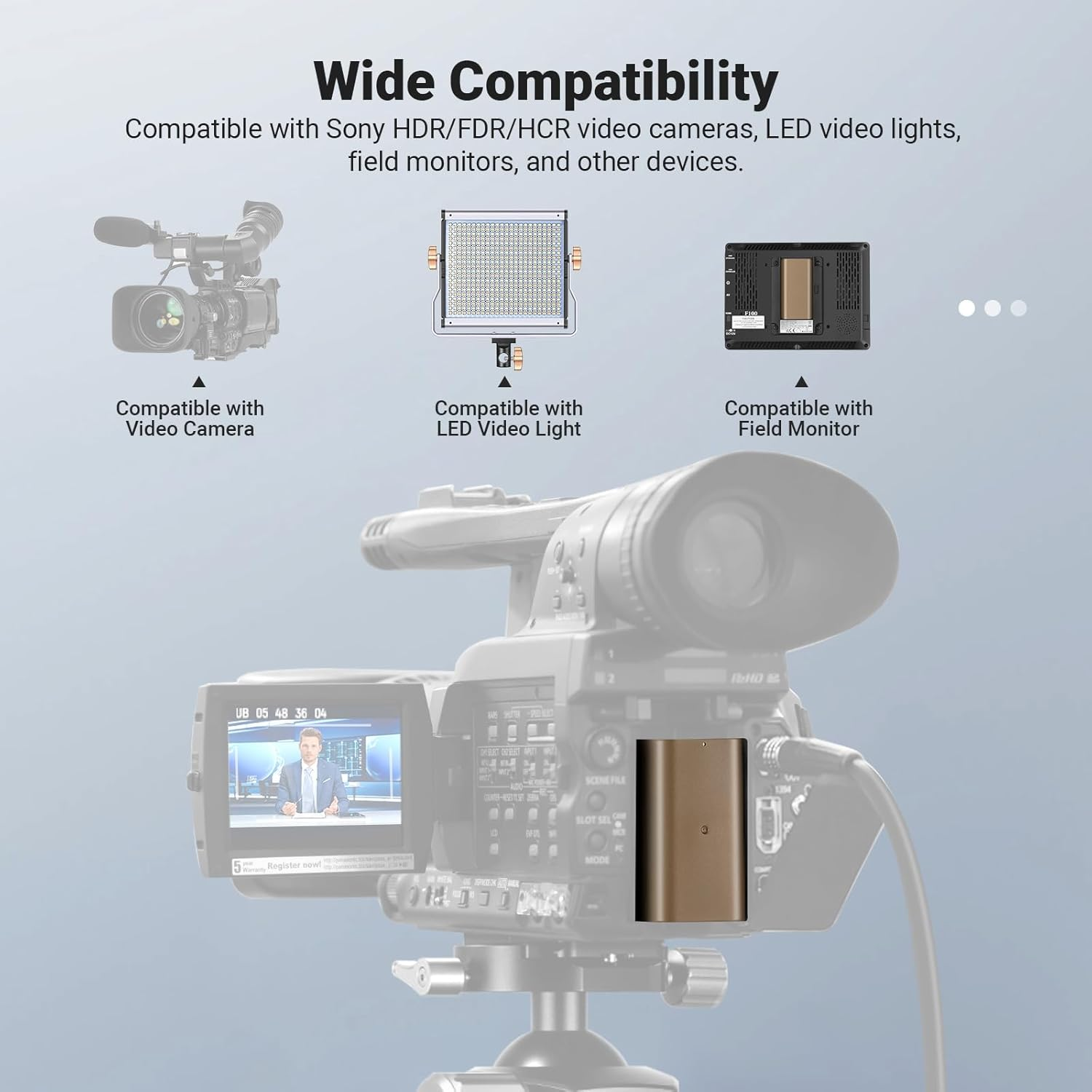 NEEWER 2Pcs 4400Mah Replacement Batteries for NP-F750, 4Hrs Fully Charged with USB C Port/Cable, Rechargeable Camera Camcorder Video Light Monitor Battery Compatible with Sony NP-F550 F750 F950 F970 image number 1