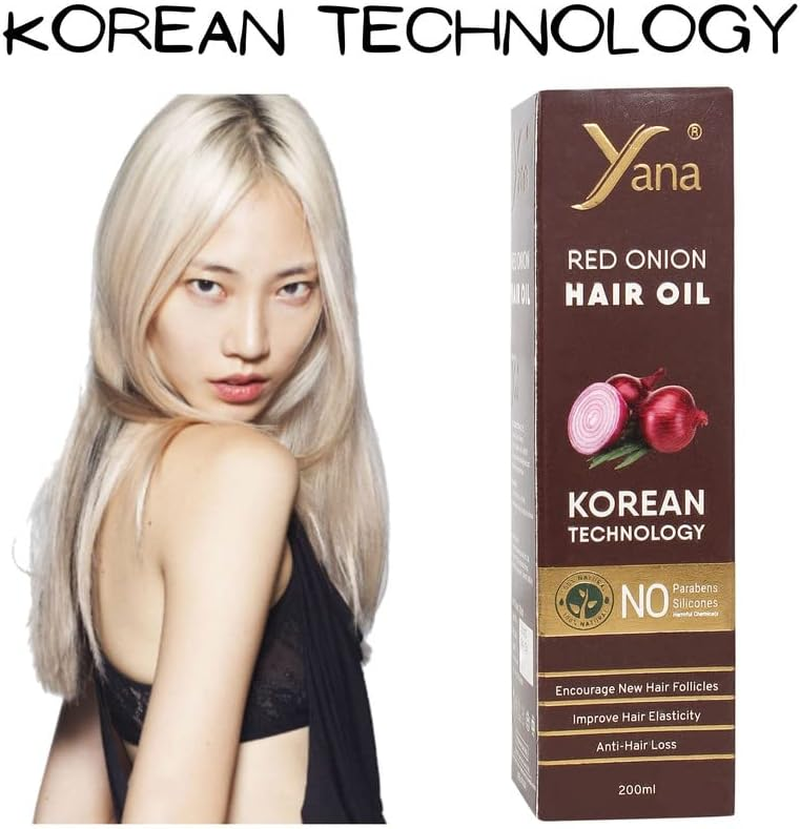 Red Onion Hair Oil for Fall Control & Growth, Strengthen Frizzy & Dry by Korean Technology image number 5