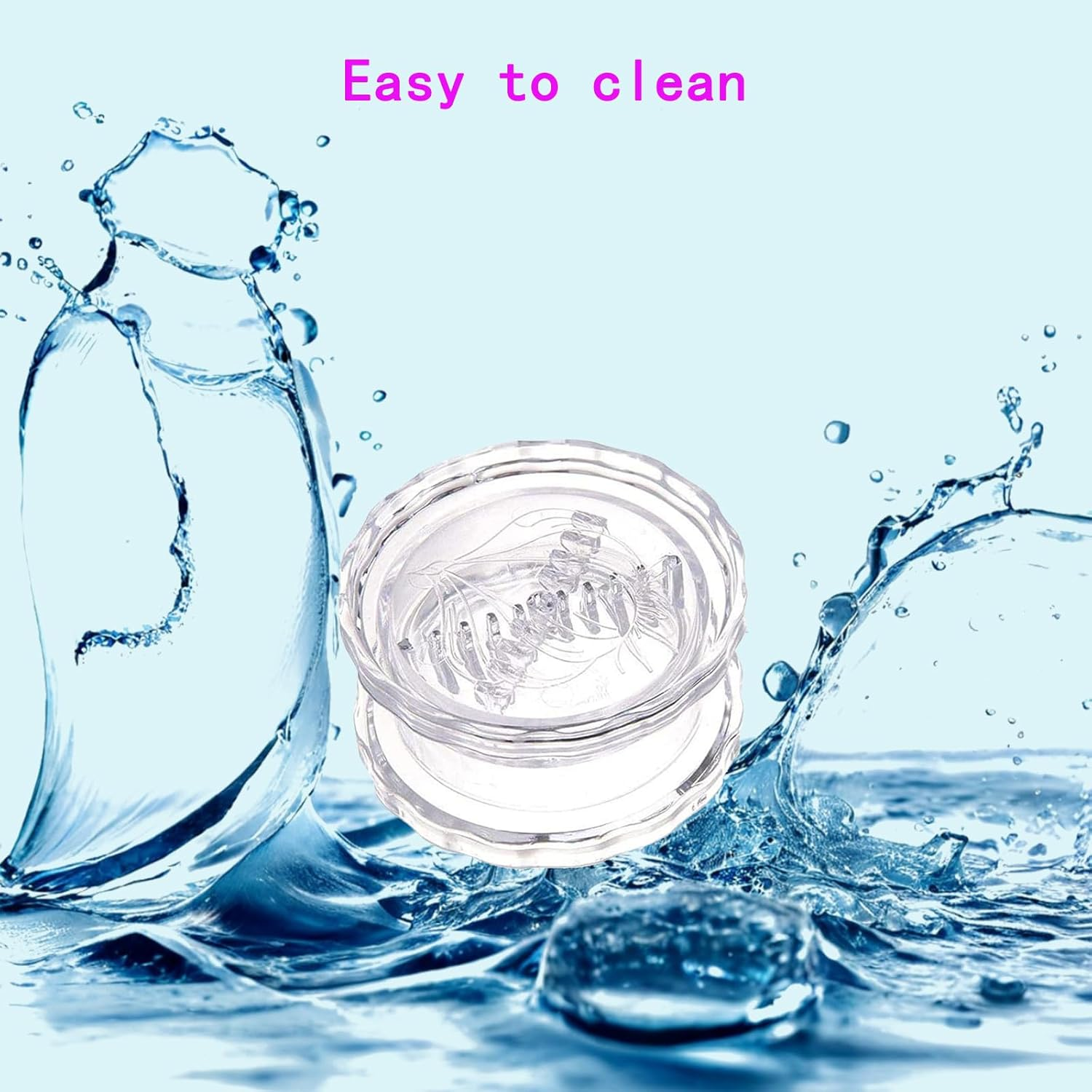 Manual Garlic Mincer Grinder Rocker Press - Transparent White | Kitchen Tool for Garlic, Ginger, Vanilla, Nuts | Easy Use and Clean | Ergonomic Design image number 2