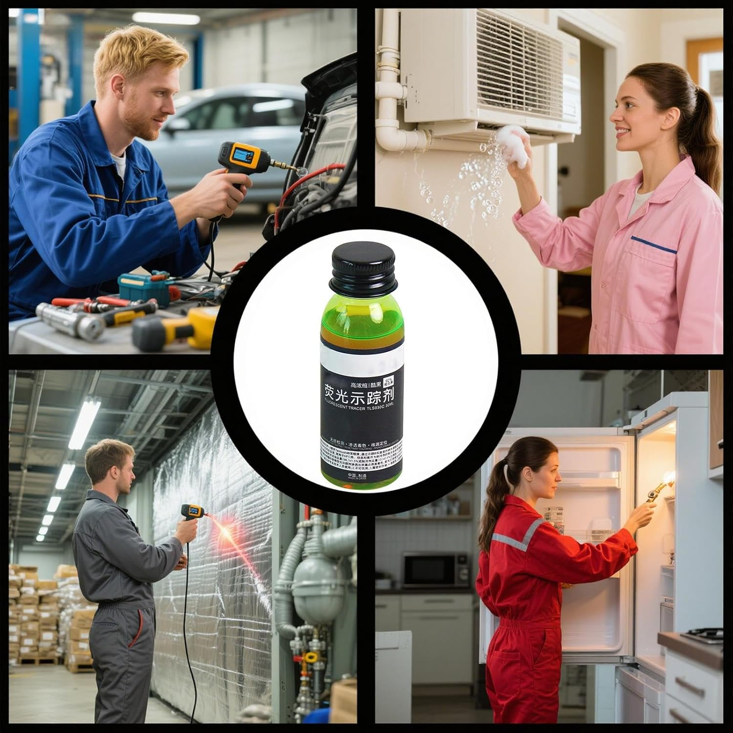 HVAC Leak Detector | Air Conditioner Detection Fluorescent - Portable Air Conditioner Leak Detector Fluorescent Concentrate Agent for Home, Automotive, RV, Basement image number 4